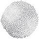 Салфетка сервировочная NIKLEN круглая d38см, серебро, термостойкая ПВХ матовое покрытие, Арт. 1141