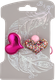 Набор резинок для волос B&H Сердце, с мульти блестками, розовое сердце, Арт. W0010, 2шт