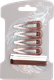 Набор аксессуаров для волос B&H заколки клик-клак 4шт, невидимки 6шт, белый, кофейный, Арт. W0070