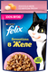 Корм консервированный для взрослых кошек FELIX Sensations с лососем в желе со вкусом трески, 75г