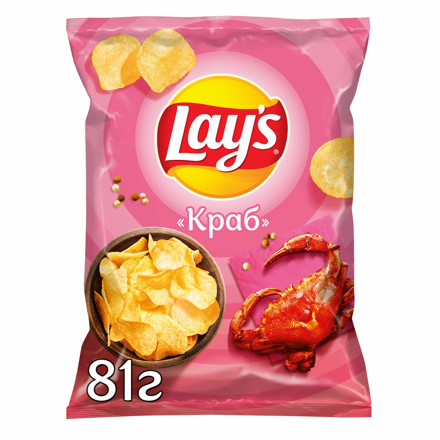 Чипсы лейс с крабом рисовать