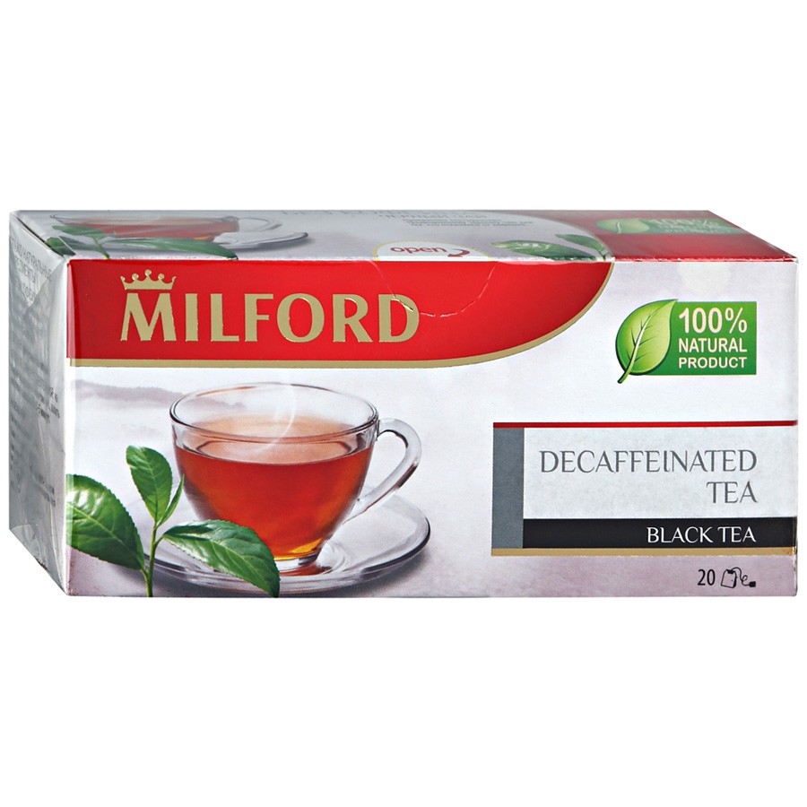 Чай Milford черный без кофеина 20 пакетиков по 1.75 г