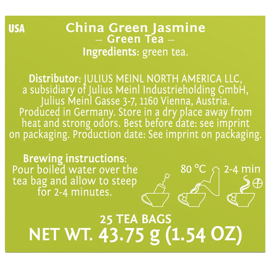 Чай Julius Meinl Зеленый жасмин зеленый 25 пакетиков по 1.7 г