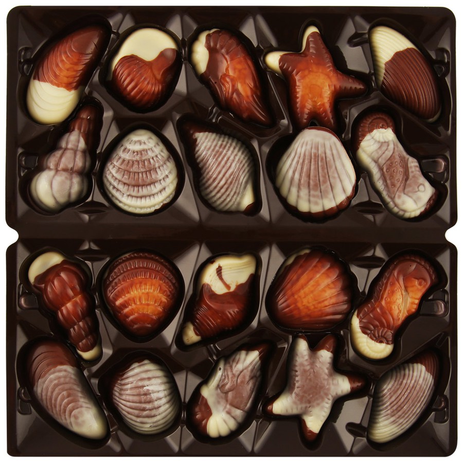 Набор конфет Belgica Mini-Seashells шоколад с ореховым пралине п/у 250г