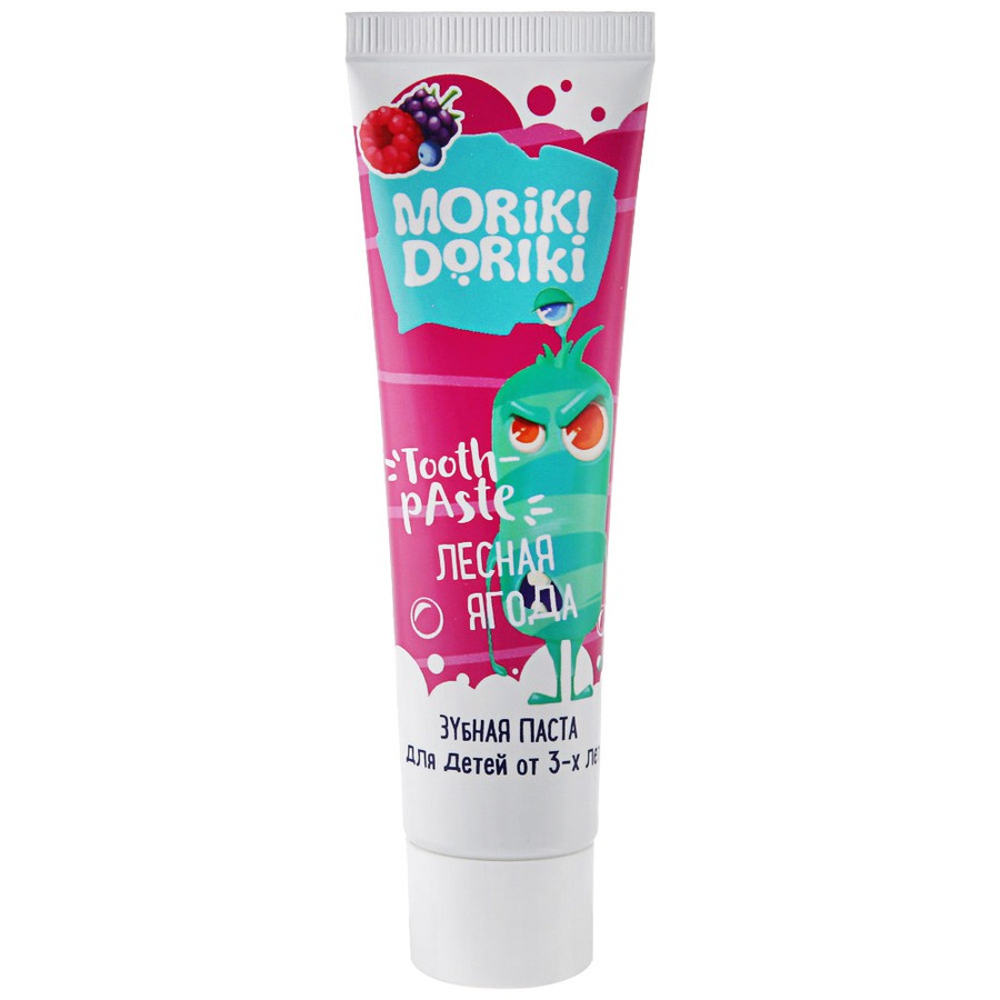 Зубная паста детская MORIKI DORIKI Grinbo лесная ягода 65 г