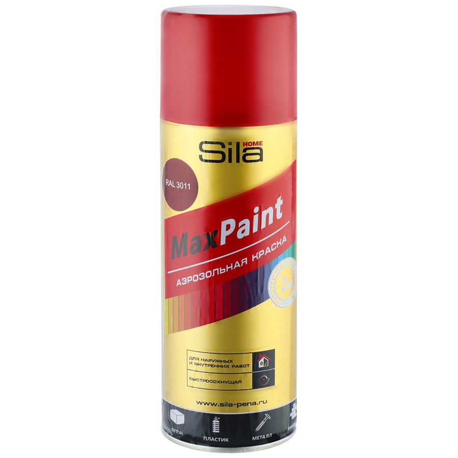 Max paint. Sila Home Max Paint, эмаль аэрозольная, универс., чёрный глянцевый ral9005, 520мл. Аэрозольная краска Sila Home Max Paint, Вишневая. Sila Home краска коричневая. Краска Sila Max Paint матовый белая в баллончике 9003 купить.