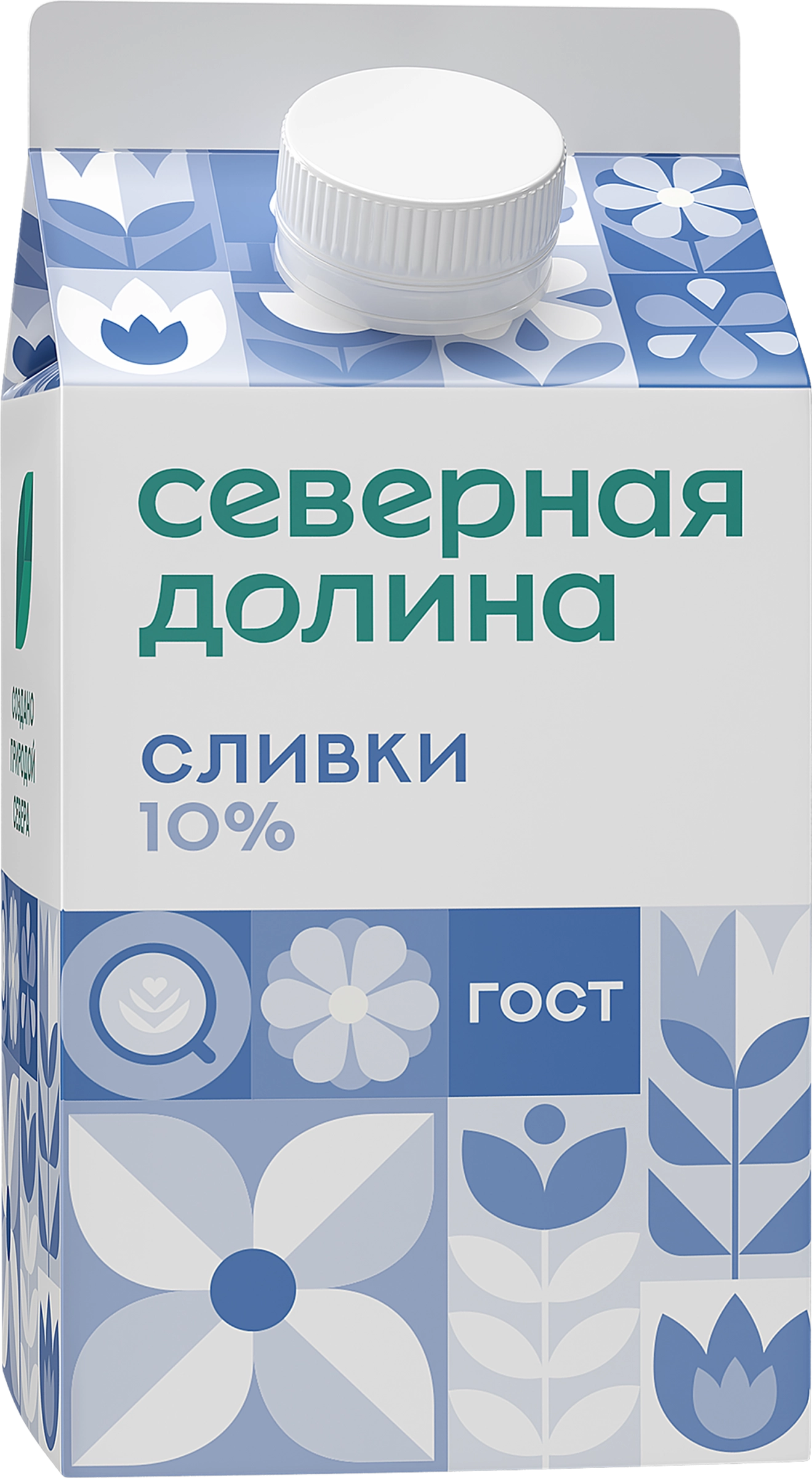 Сливки СЕВЕРНАЯ ДОЛИНА 10%, без змж, 400г