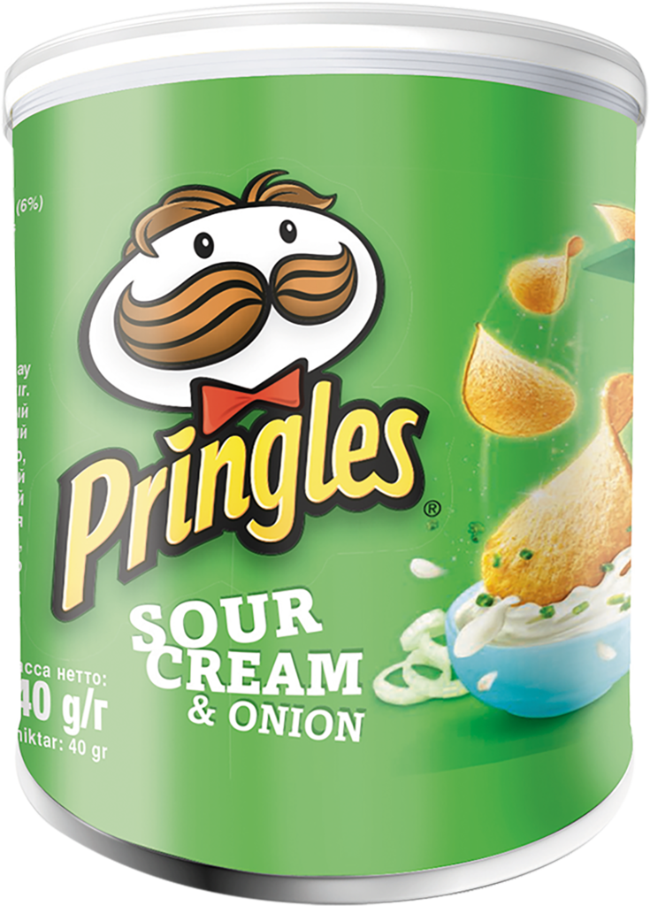Изображение товара Чипсы картофельные PRINGLES Сметана и лук, 40г Изображение товара Чипсы картофельные PRINGLES Сметана и лук, 40г