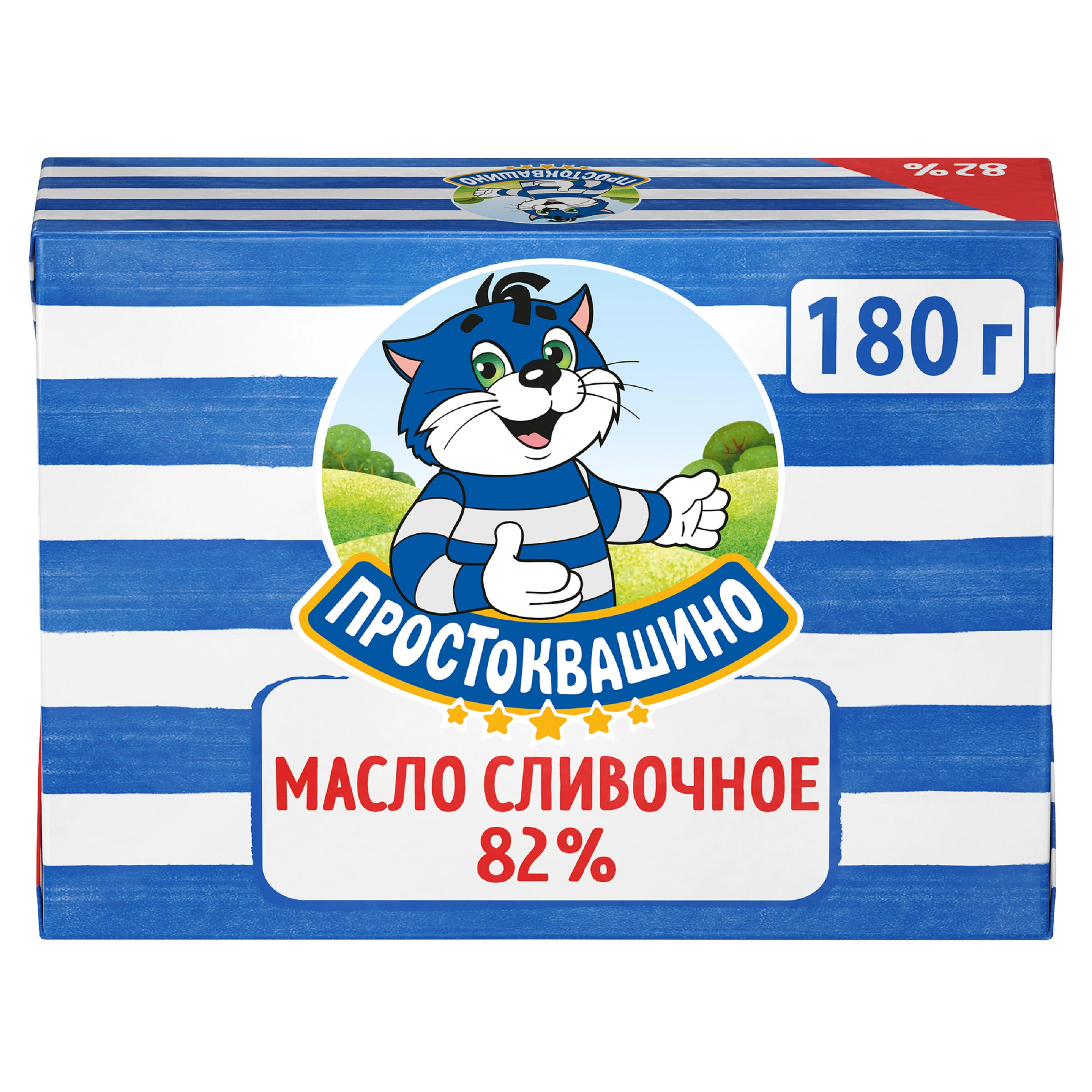 Масло сливочное ПРОСТОКВАШИНО 82% высший сорт, без змж, 180г - купить с  доставкой в Москве и области по выгодной цене - интернет-магазин Утконос