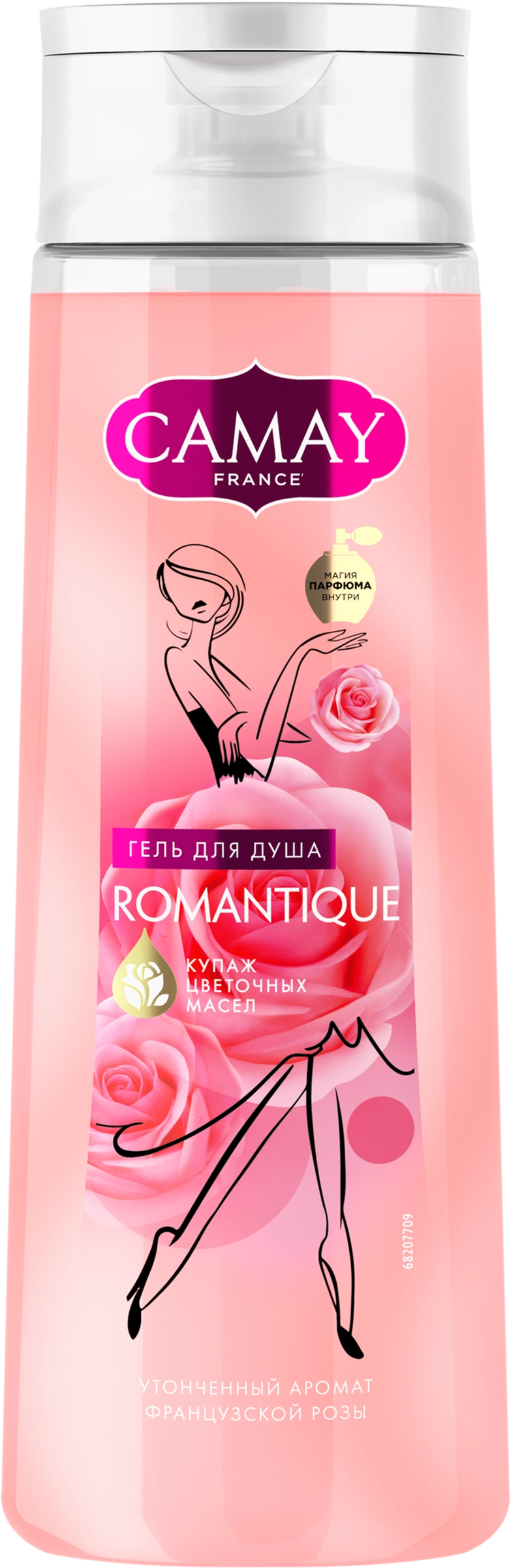 Гель для душа CAMAY Romantique с ароматом французской розы, 250мл