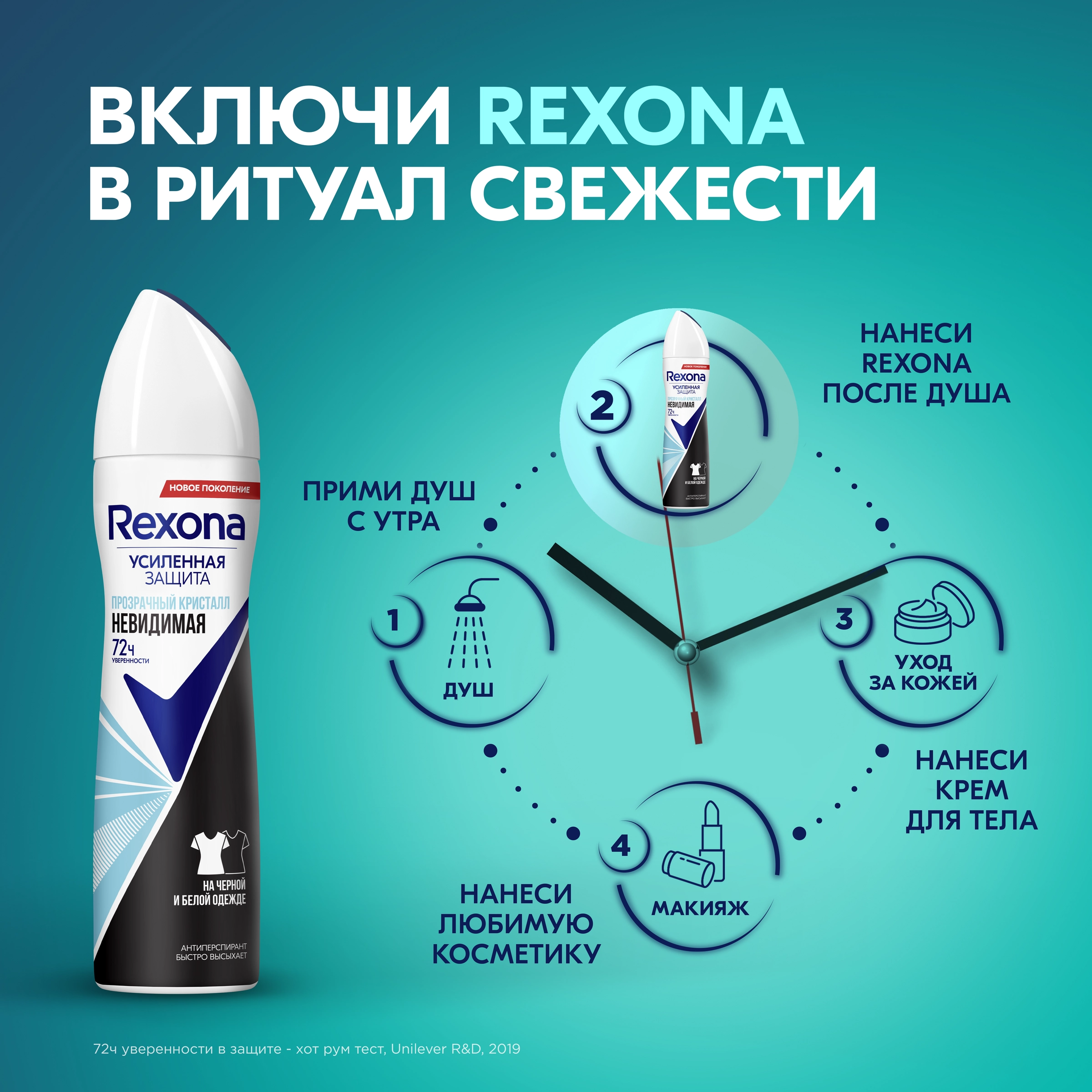 Дезодорант-антиперспирант спрей женский REXONA Crystal Clear Aqua, 150мл -  купить с доставкой в Москве и области по выгодной цене - интернет-магазин  Утконос