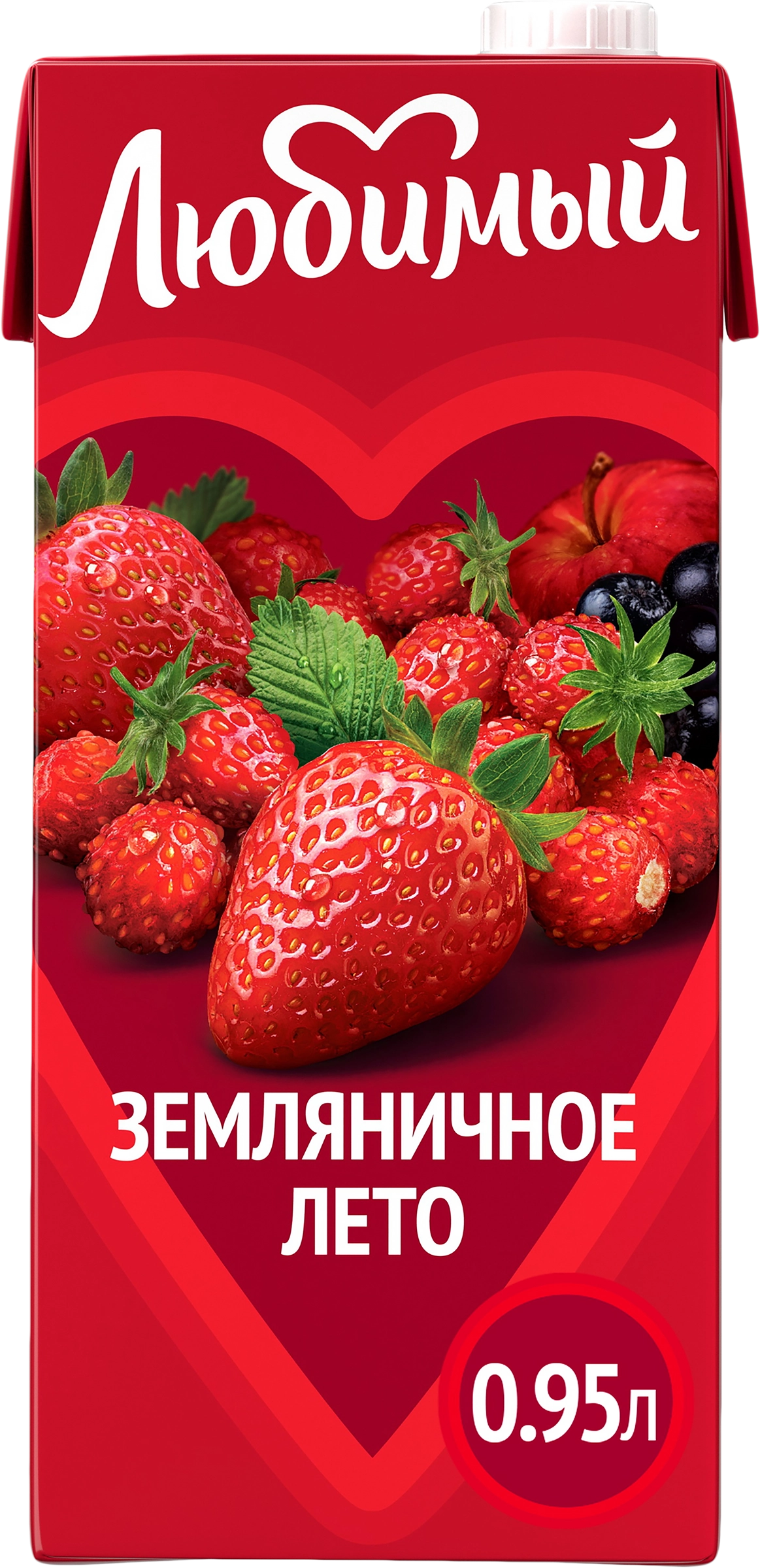 Напиток сокосодержащий ЛЮБИМЫЙ Яблоко, черноплодная рябина, клубника,  земляника, 0.95л - купить с доставкой в Москве и области по выгодной цене -  интернет-магазин Утконос