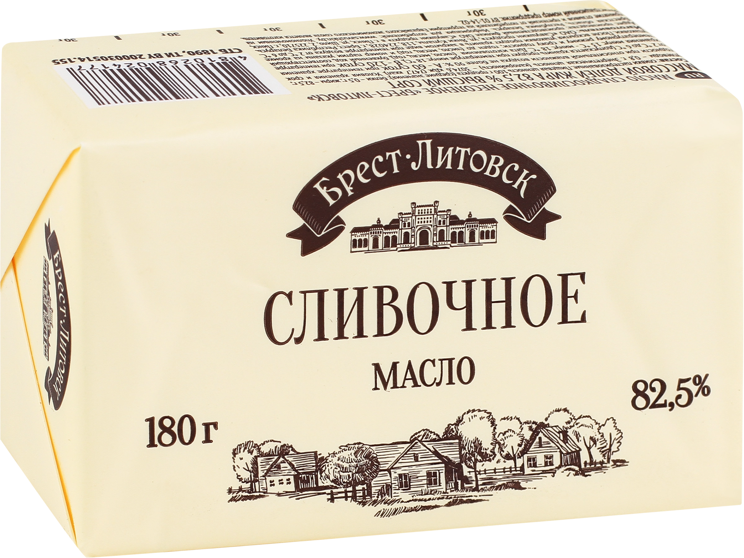 Масло сливочное БРЕСТ-ЛИТОВСК 82,5%, без змж, 180г