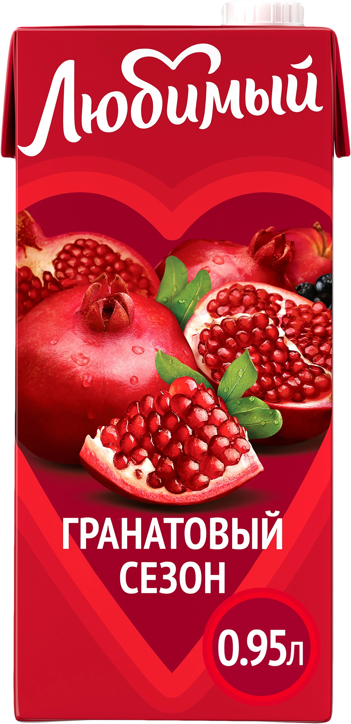 Напиток сокосодержащий ЛЮБИМЫЙ Гранатовый сезон осветленный, 0.95л - купить  с доставкой в Москве и области по выгодной цене - интернет-магазин Утконос