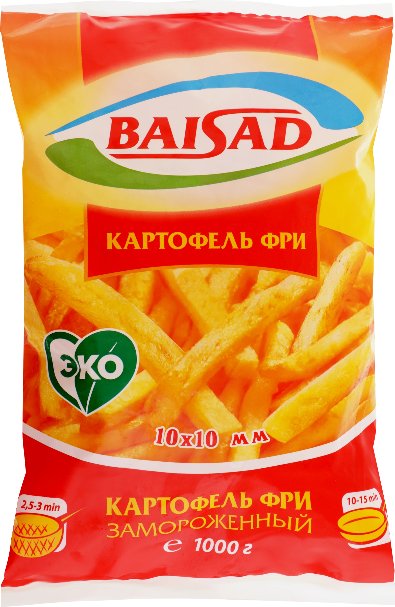 Картофель фри замороженный BAISAD, 1кг - купить с доставкой в Москве и  области по выгодной цене - интернет-магазин Утконос