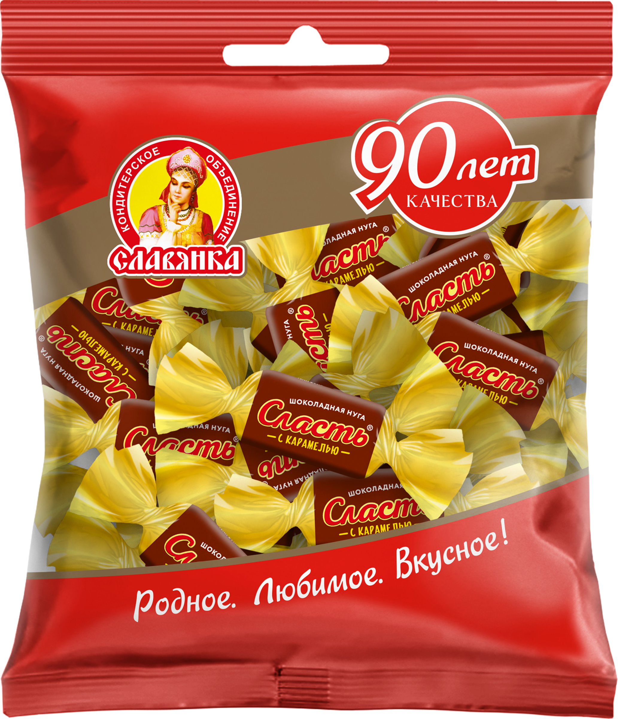 Конфеты СЛАВЯНКА Сласть шоколадная нуга с карамелью, 199г - купить с ...