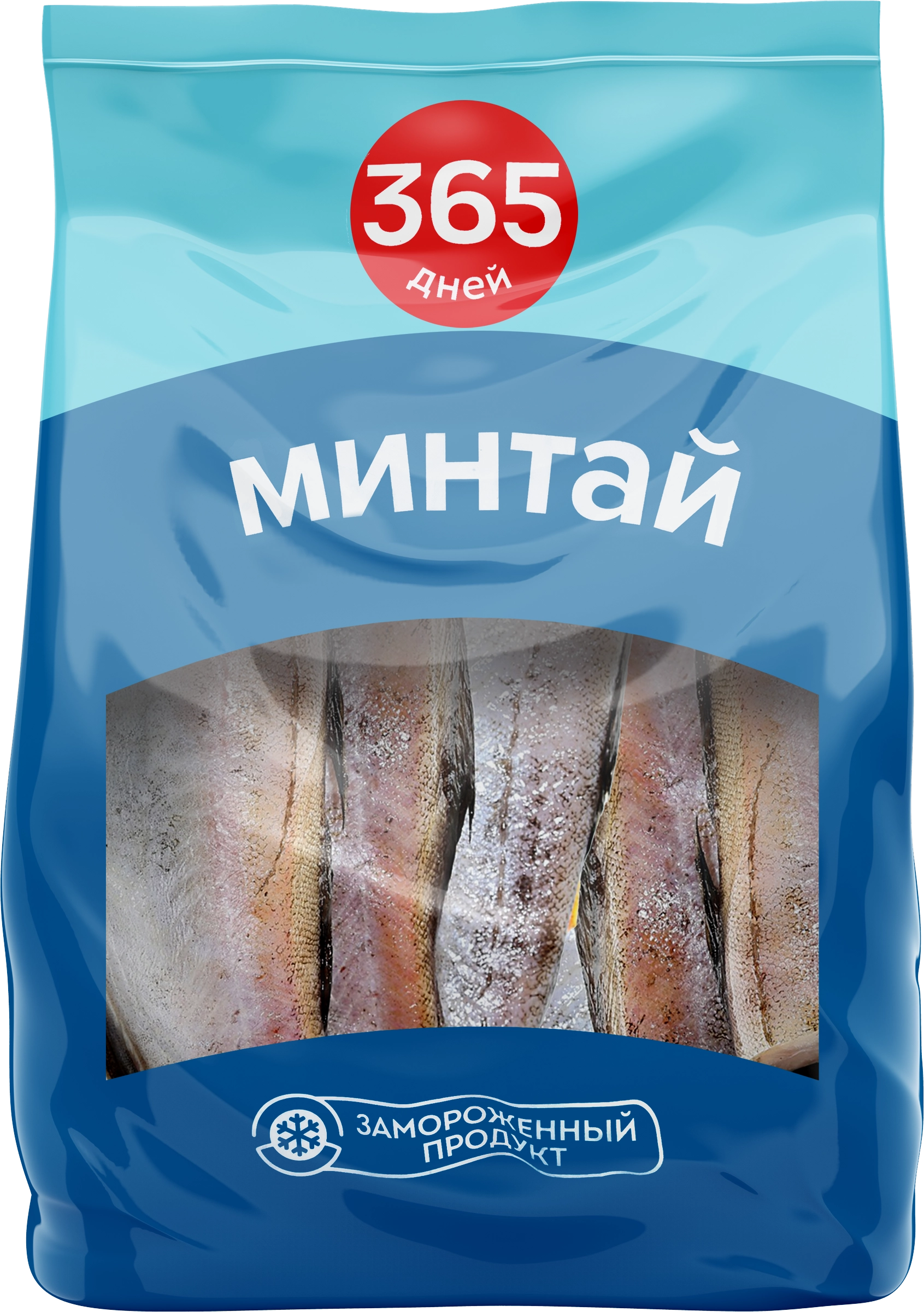 Минтай замороженный 365 ДНЕЙ без головы, 1000г