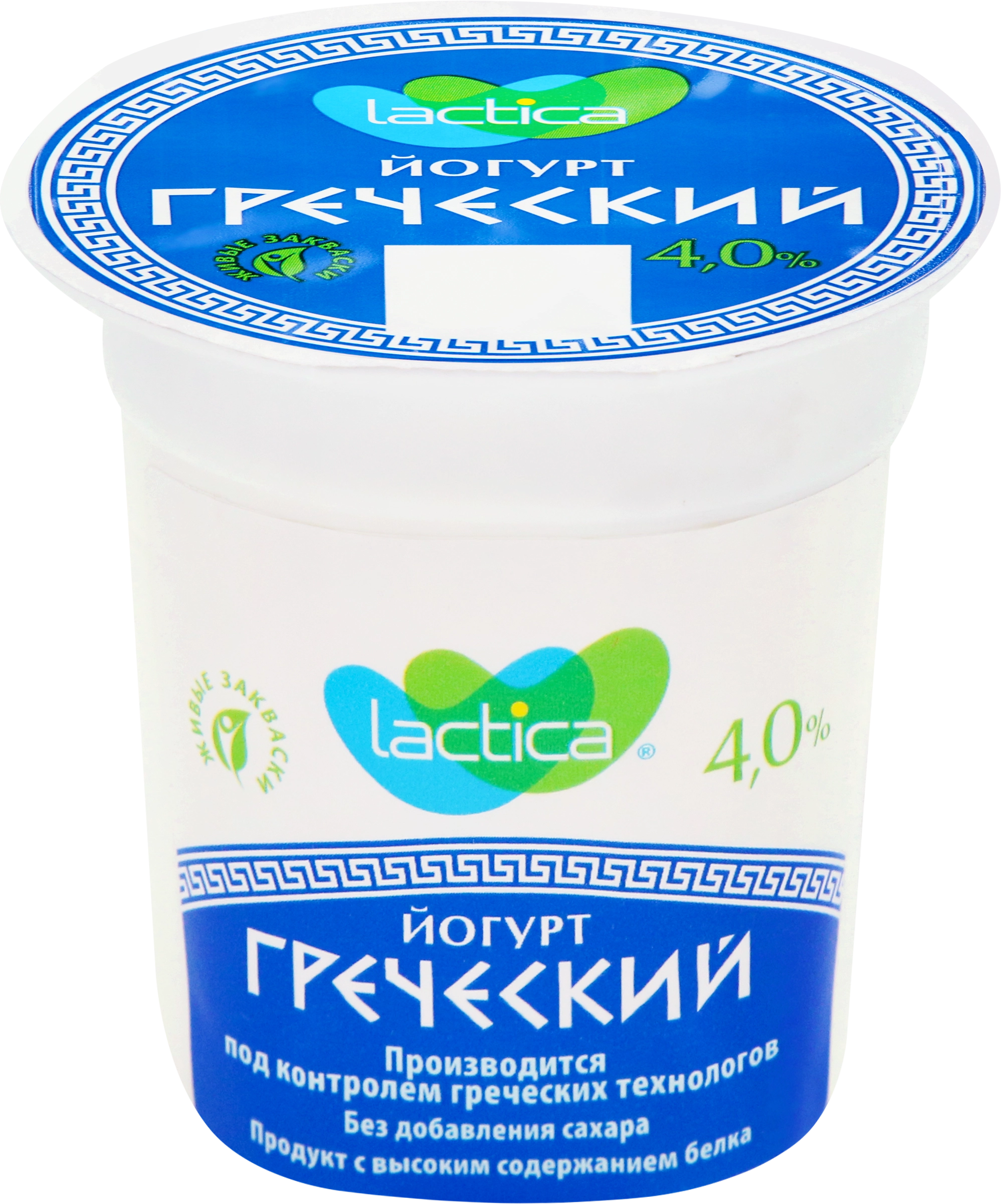 Йогурт LACTICA Греческий Натуральный 4%, без змж, 120г