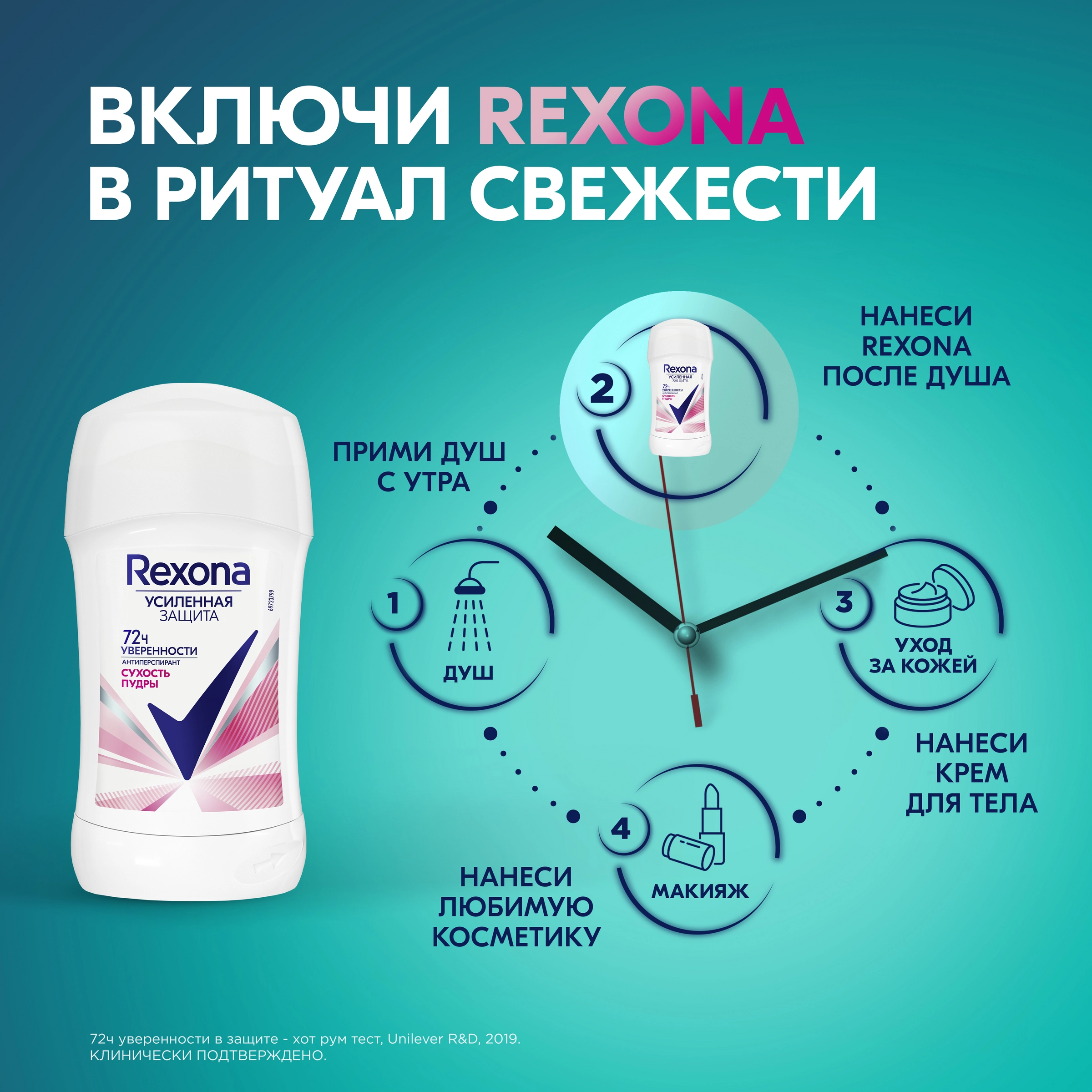 Дезодорант-антиперспирант стик женский REXONA Сухость пудры, 40мл - купить  с доставкой в Москве и области по выгодной цене - интернет-магазин Утконос