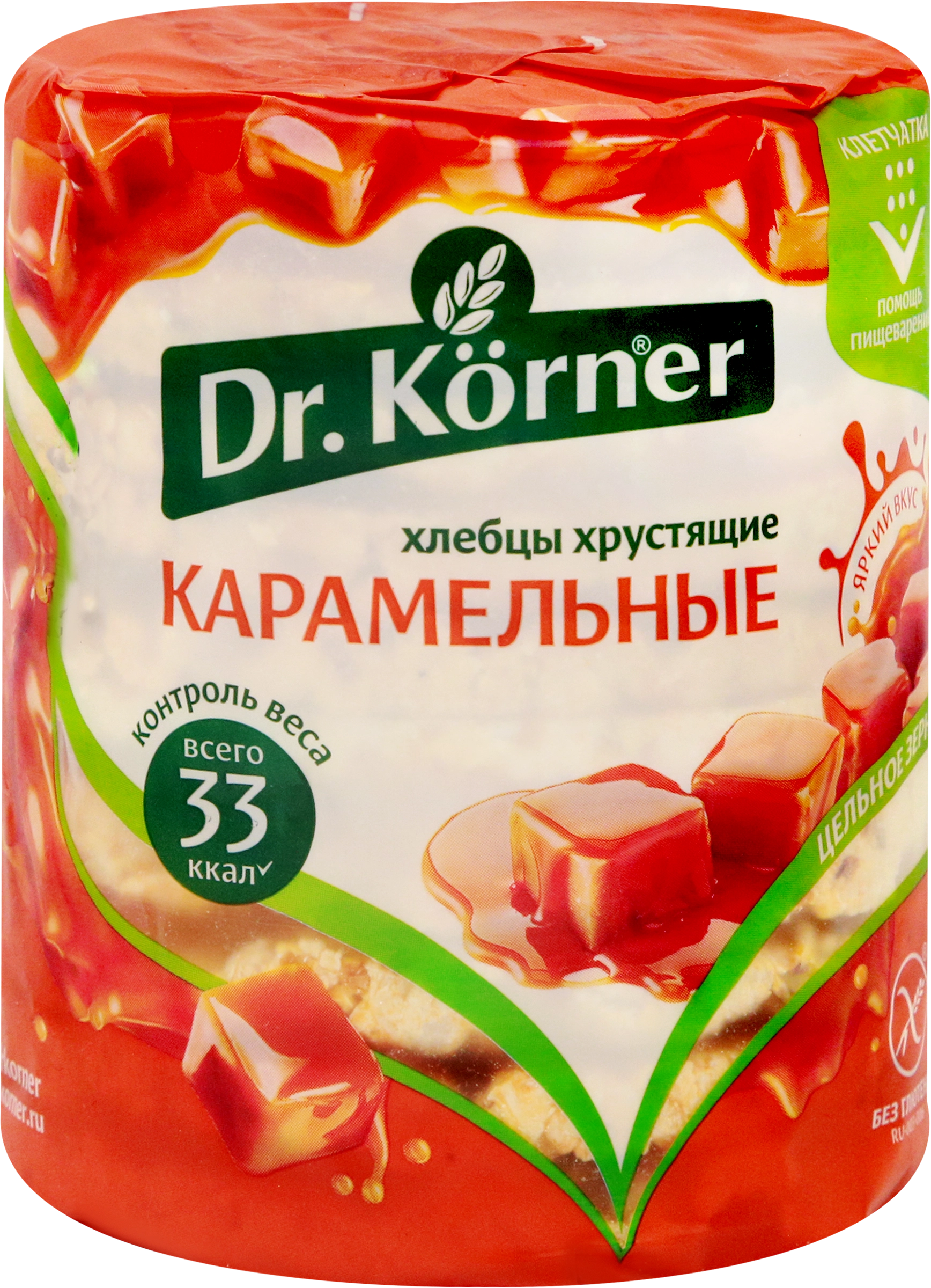 Хлебцы рисово-кукурузный DR KORNER Карамельные, 90г