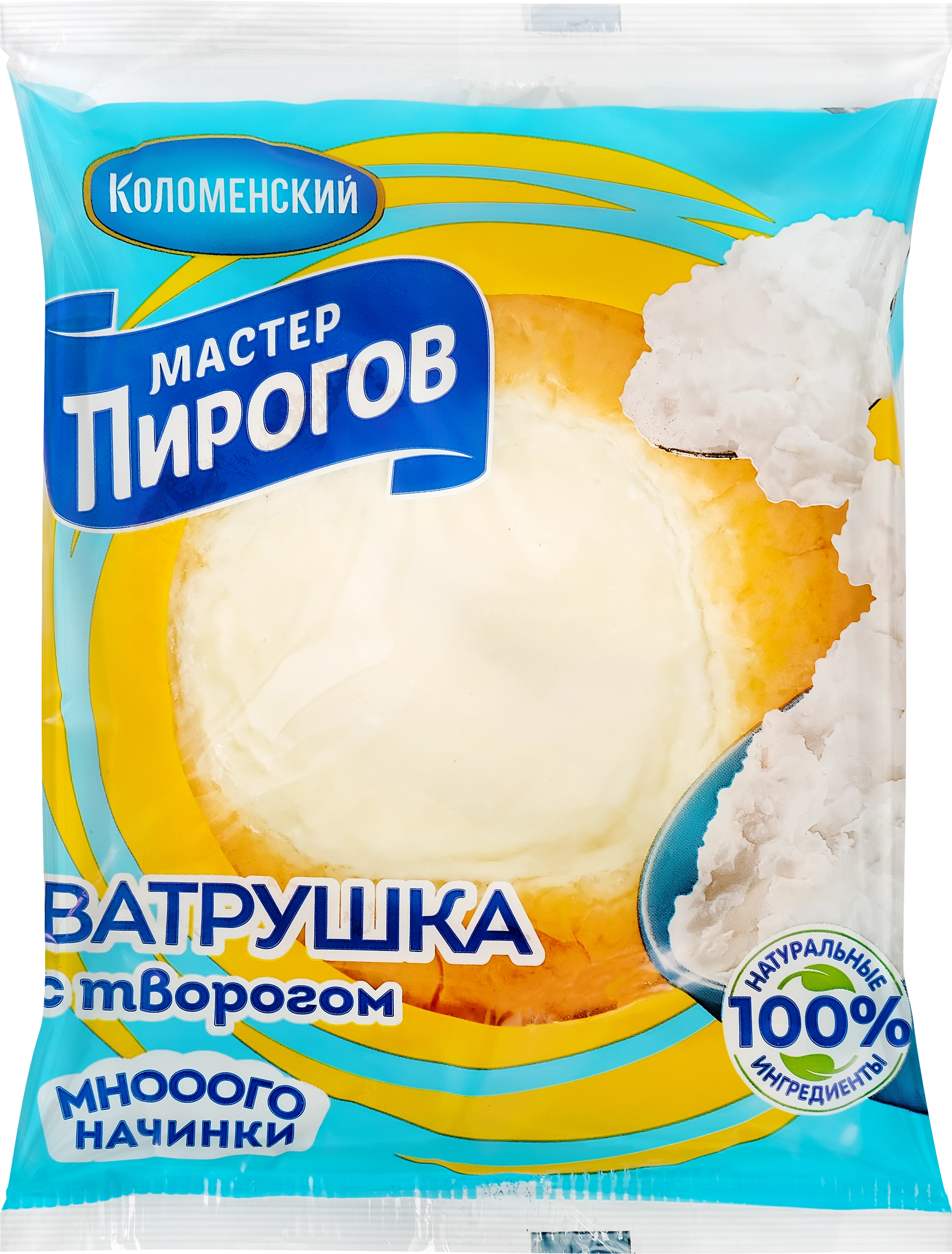 Ватрушка КОЛОМЕНСКОЕ МАСТЕР ПИРОГОВЪ с творогом, высший сорт, 100г - купить  с доставкой в Москве и области по выгодной цене - интернет-магазин Утконос