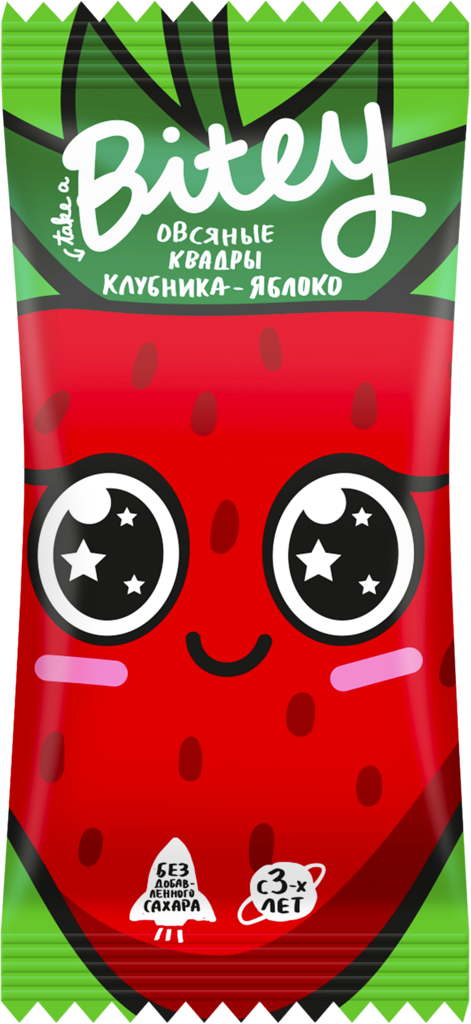 Изображение товара Батончик фруктово-овсяный TAKE A BITEY Квадры Клубника, яблоко Изображение товара Батончик фруктово-овсяный TAKE A BITEY Квадры Клубника, яблоко