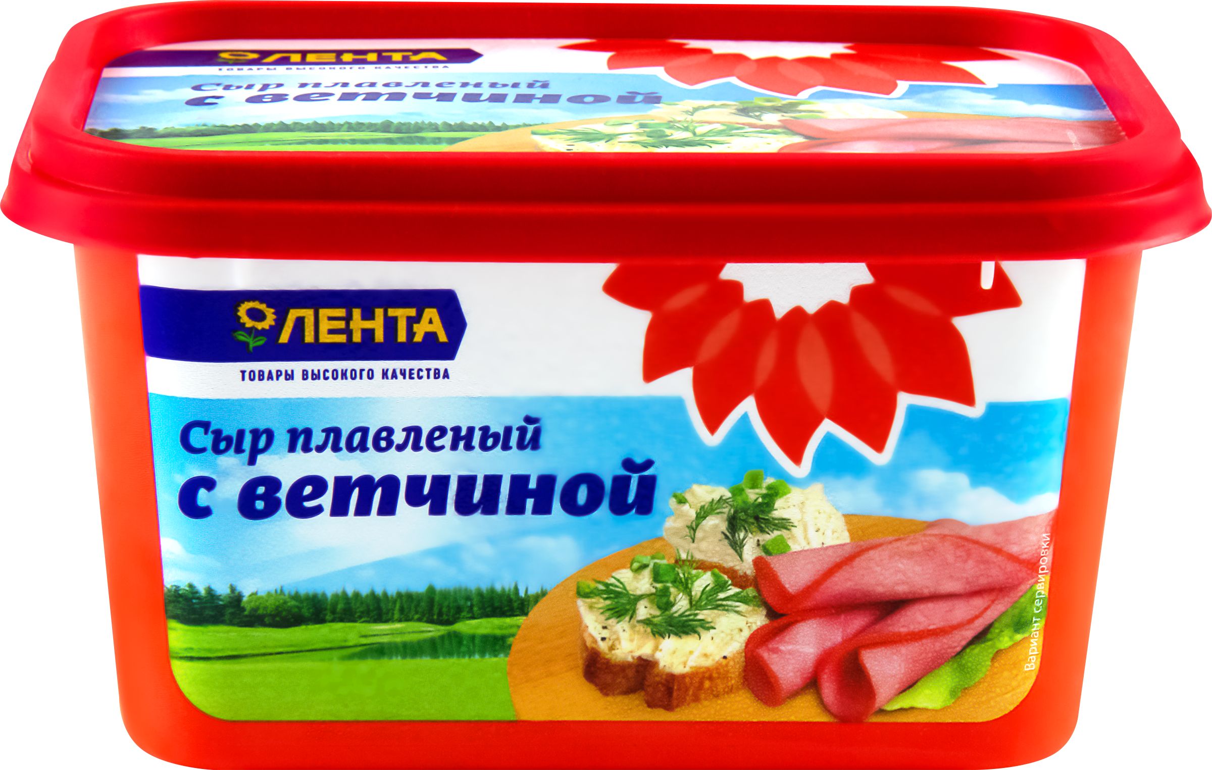 Изображение товара Сыр плавленый ЛЕНТА с ветчиной 50%, без змж, 400г Изображение товара Сыр плавленый ЛЕНТА с ветчиной 50%, без змж, 400г