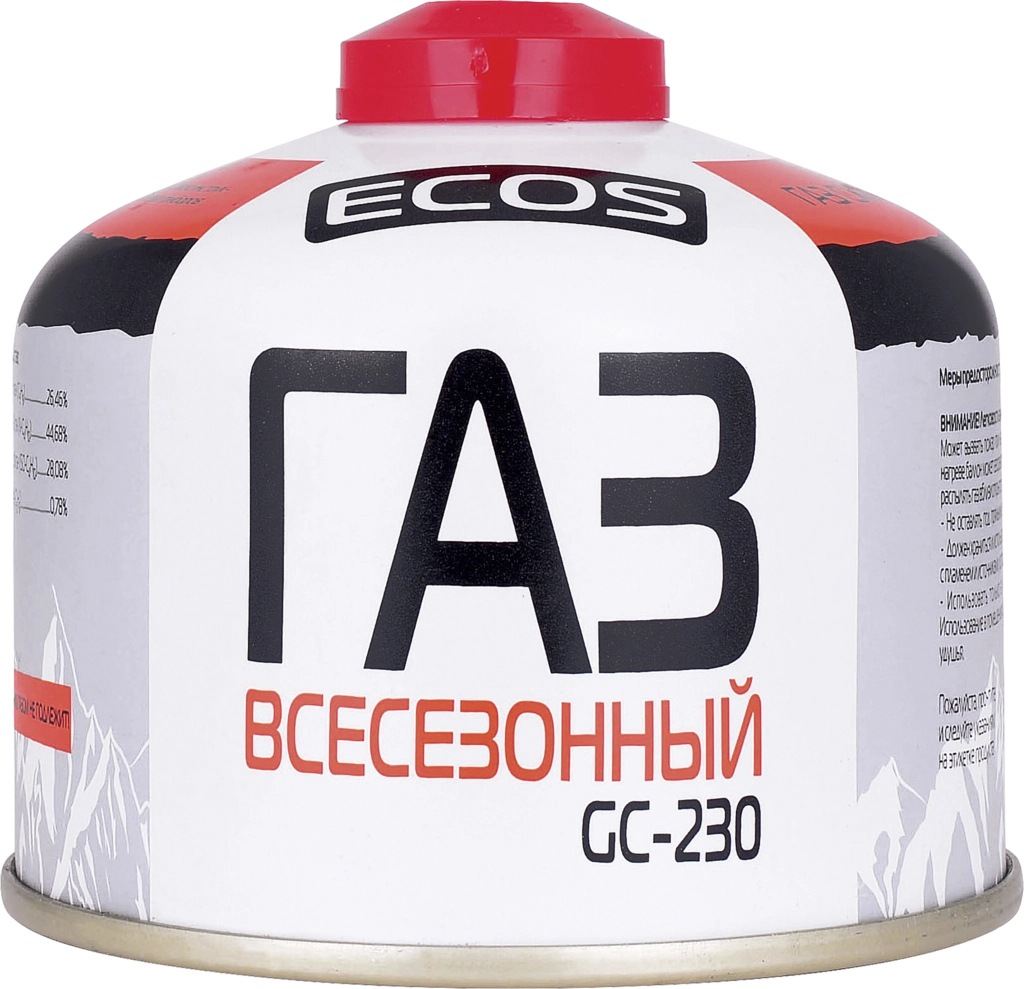 Газ в баллоне ECOS портативный резьбовой GC-230 EPI-GAS, Арт. 140540 -  купить с доставкой в Москве и области по выгодной цене - интернет-магазин  Утконос