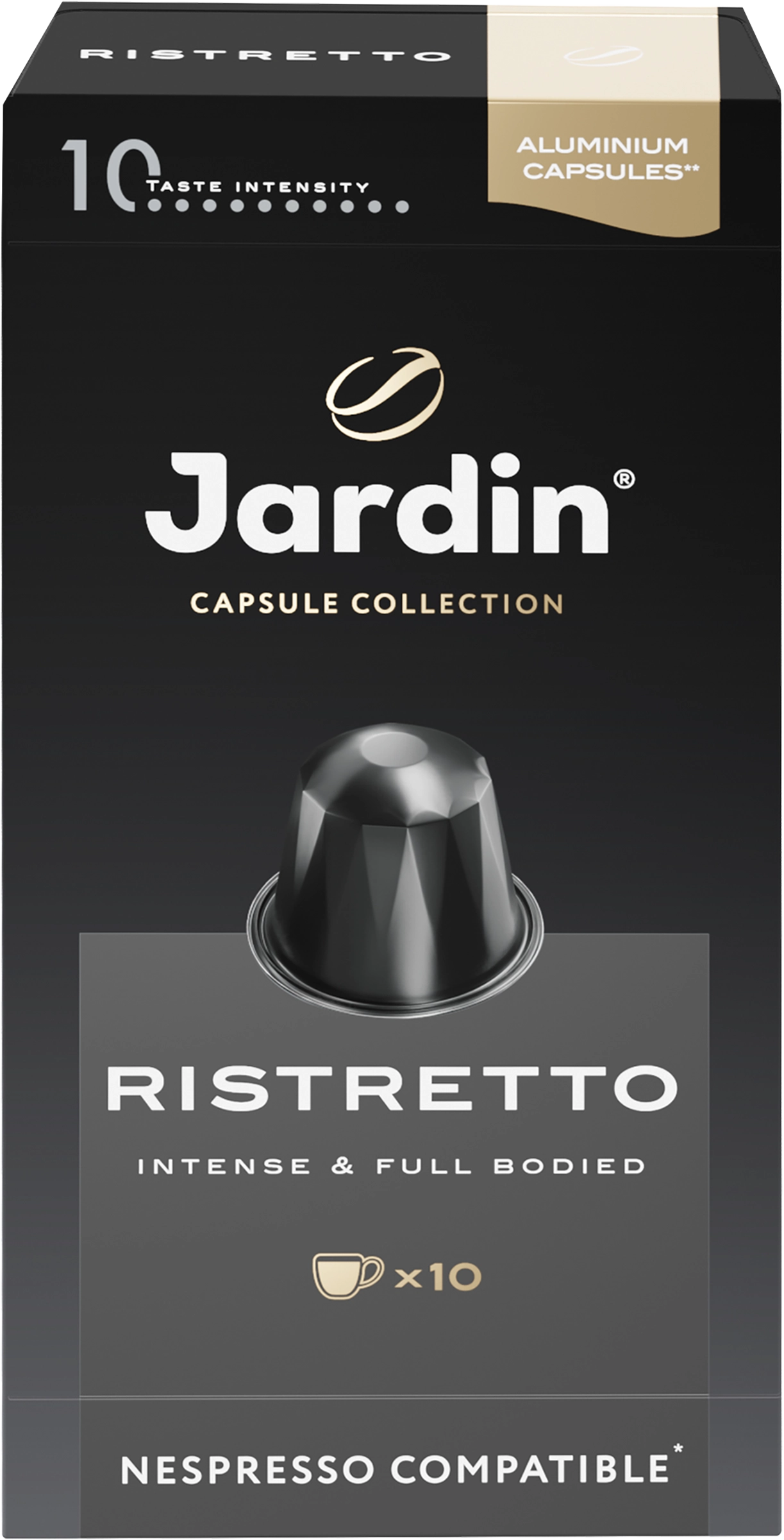 Кофе молотый в капсулах JARDIN Ristretto жареный, 10кап - купить с  доставкой в Москве и области по выгодной цене - интернет-магазин Утконос