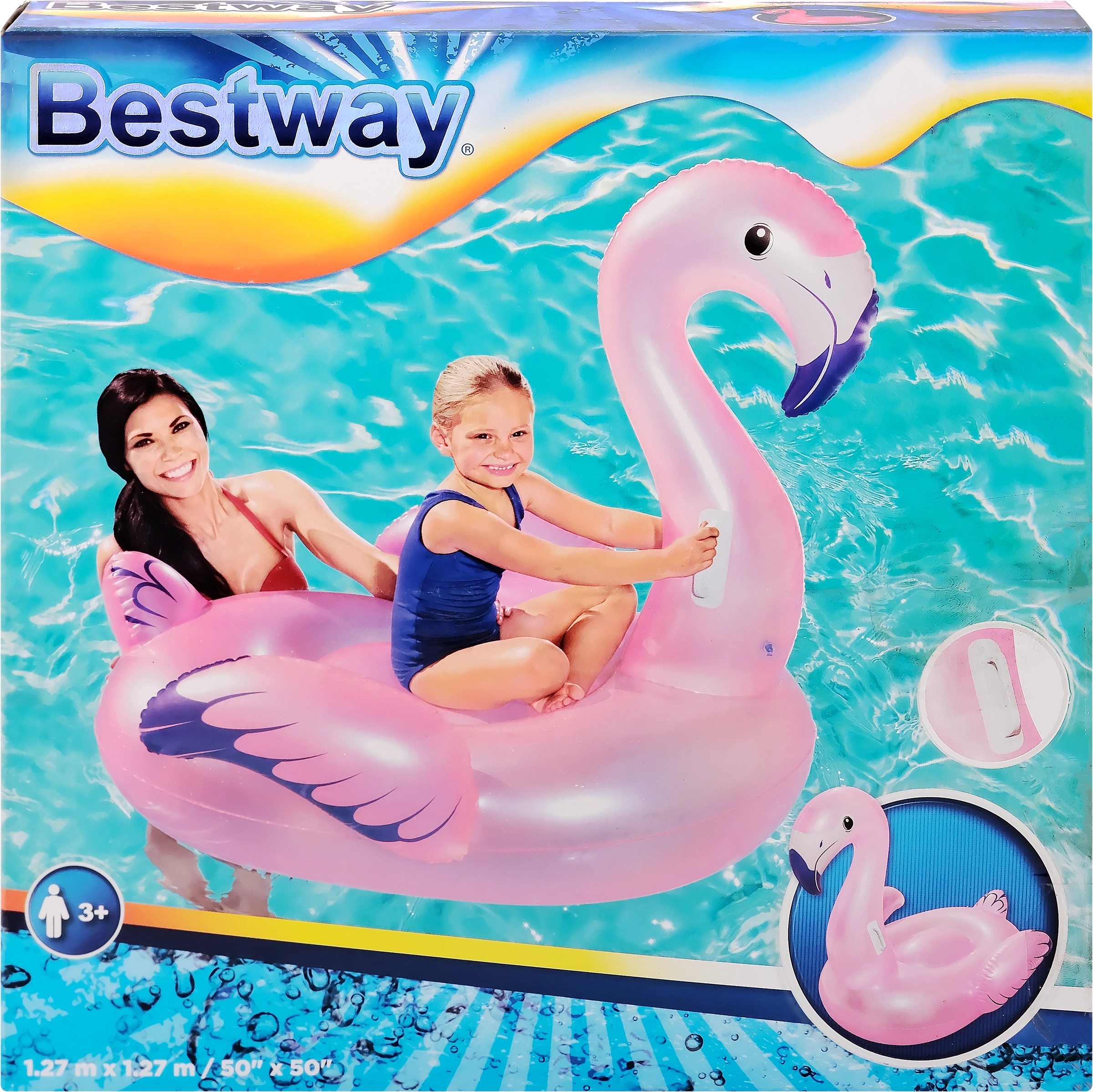 Игрушка надувная для плавания BESTWAY Фламинго 127х127см, Арт. 41122 -  купить с доставкой в Москве и области по выгодной цене - интернет-магазин  Утконос