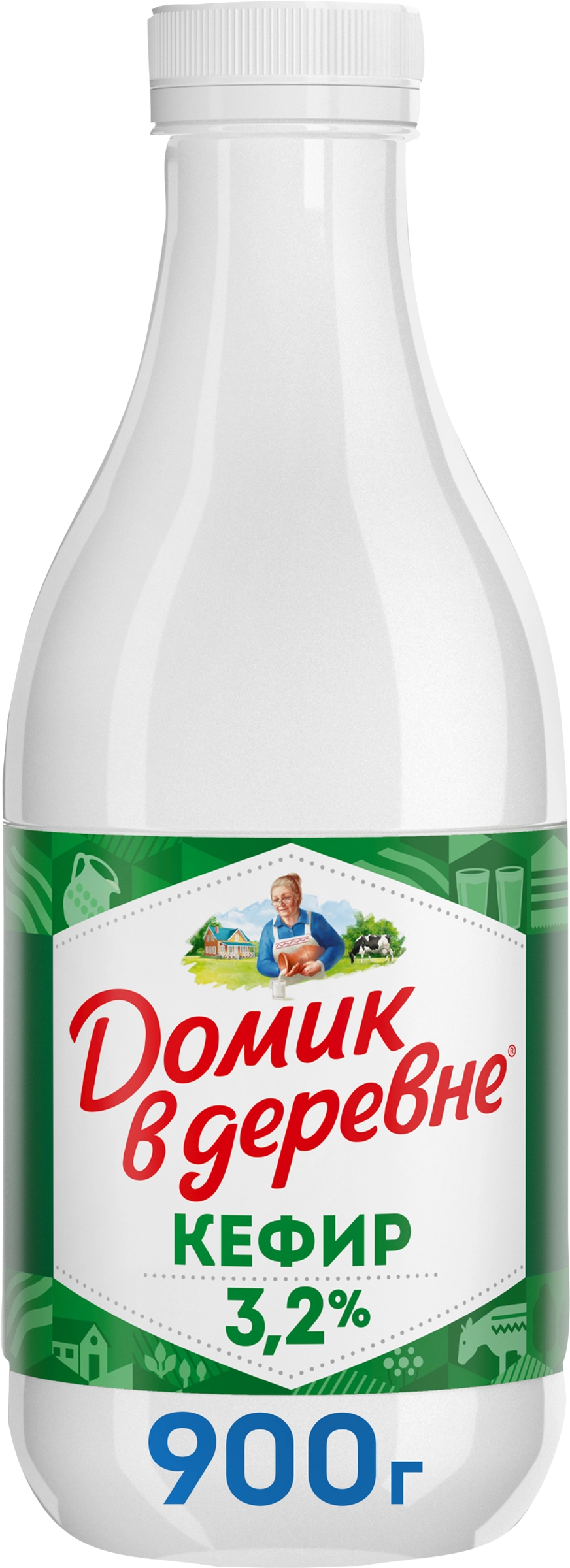 Кефир ДОМИК В ДЕРЕВНЕ 3,2%, без змж, 900г - купить с доставкой в Москве и  области по выгодной цене - интернет-магазин Утконос