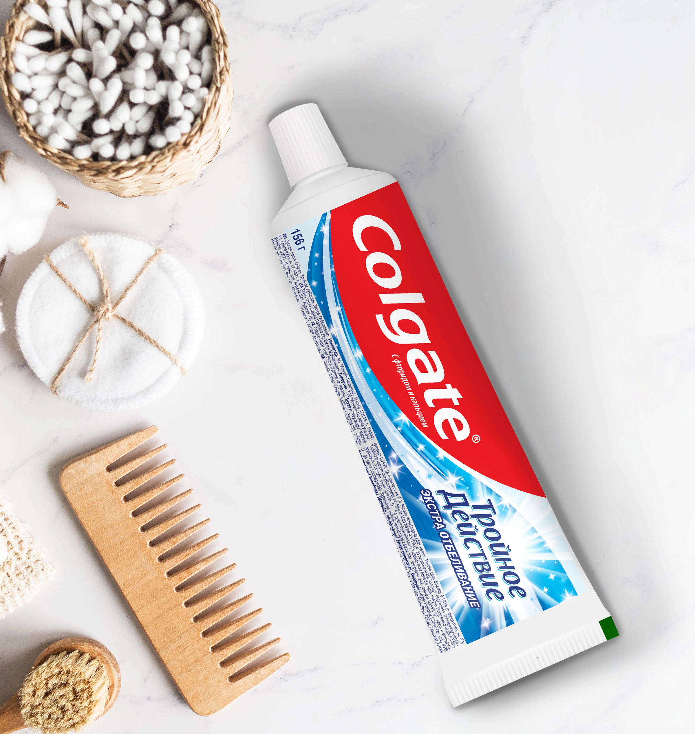 Зубная паста COLGATE Тройное действие Экстра отбеливание для восстановления  естественной белизны зубов с первого применения, 100мл - купить с доставкой  в Москве и области по выгодной цене - интернет-магазин Утконос