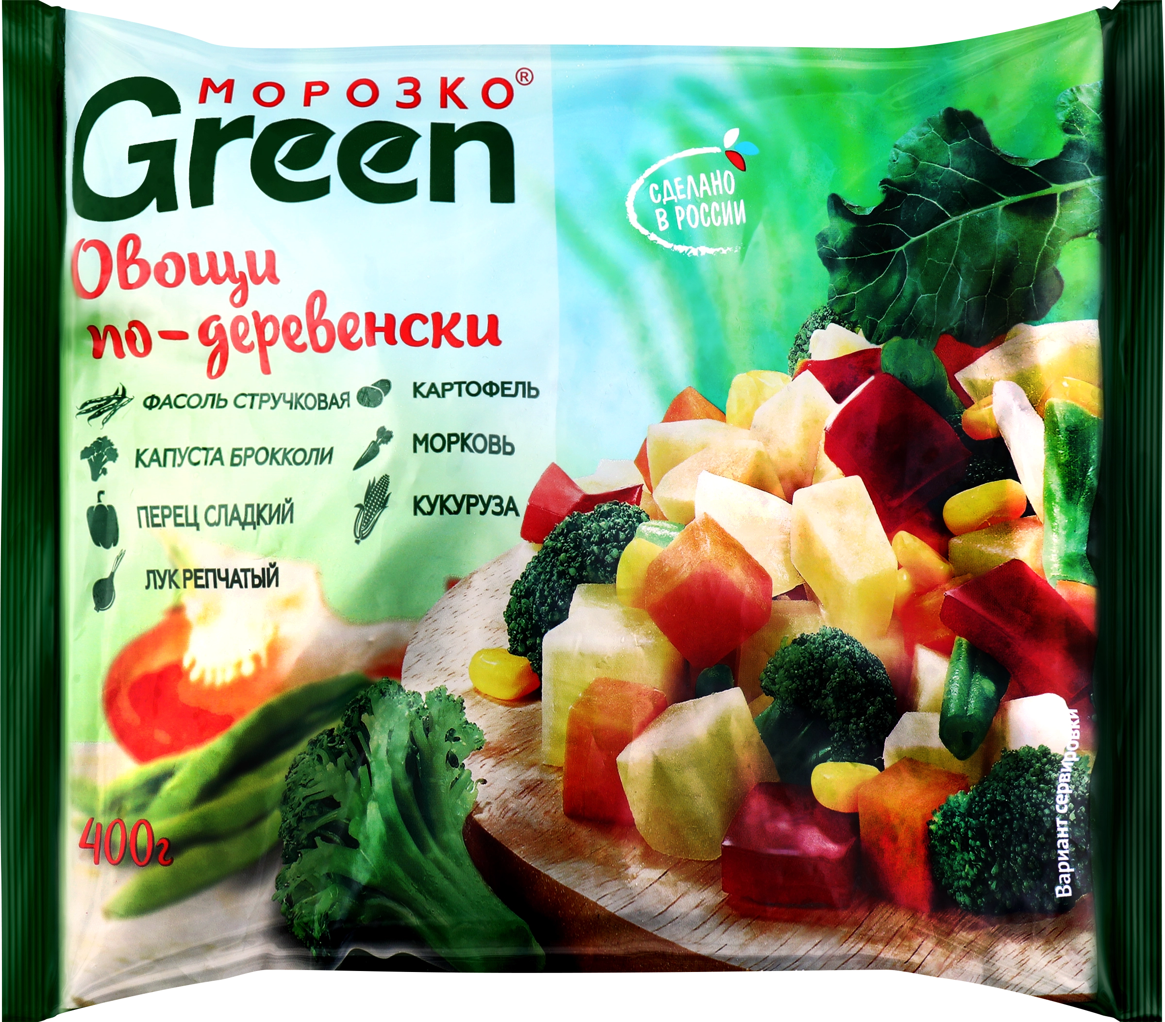 Смесь овощная МОРОЗКО Green Овощи по-деревенски, 400г