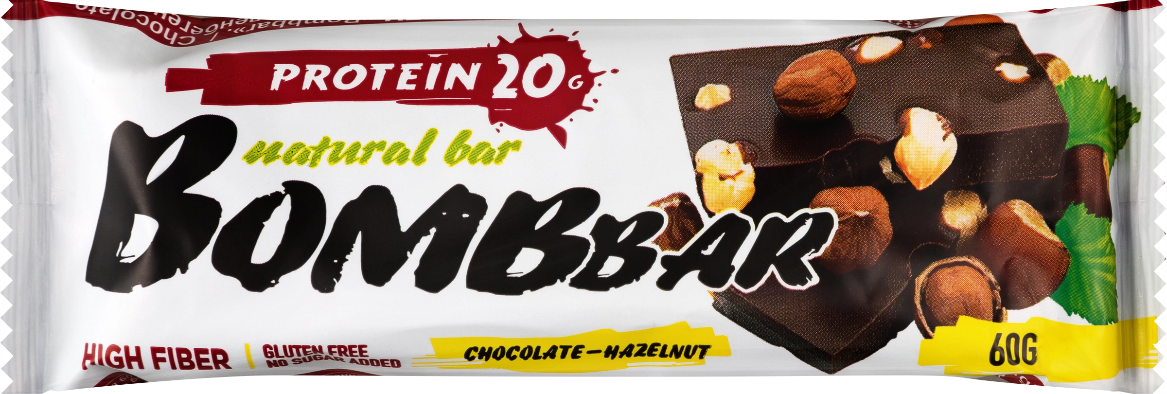 Батончик протеиновый BOMBBAR Шоколад-фундук, 60г - купить с доставкой в  Москве и области по выгодной цене - интернет-магазин Утконос