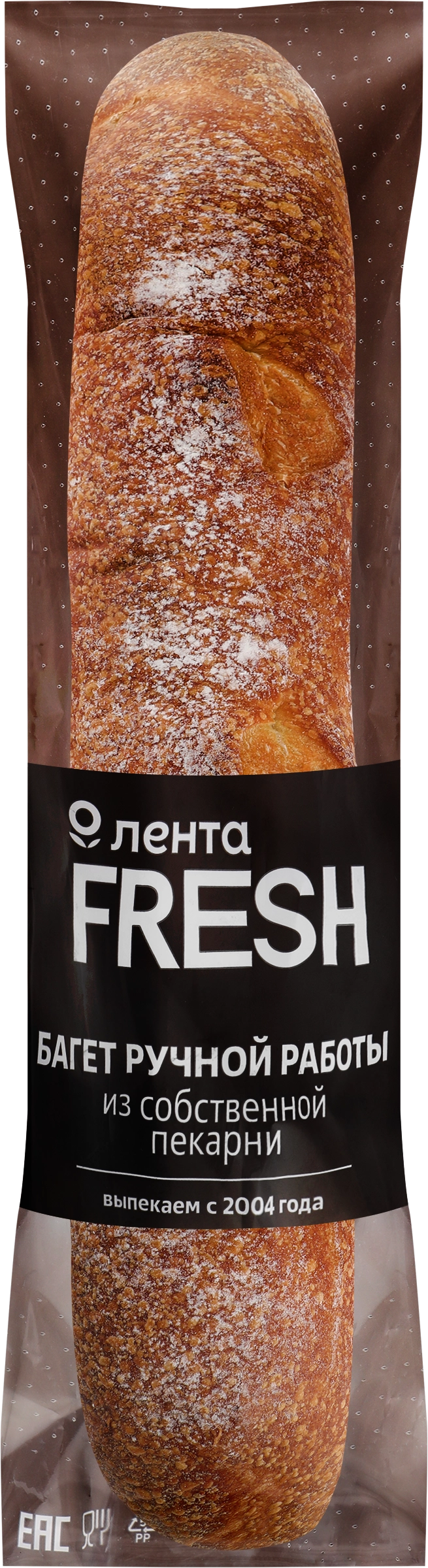 Багет пшеничный ЛЕНТА FRESH Деревенский, на закваске, 300г - купить с  доставкой в Москве и области по выгодной цене - интернет-магазин Утконос