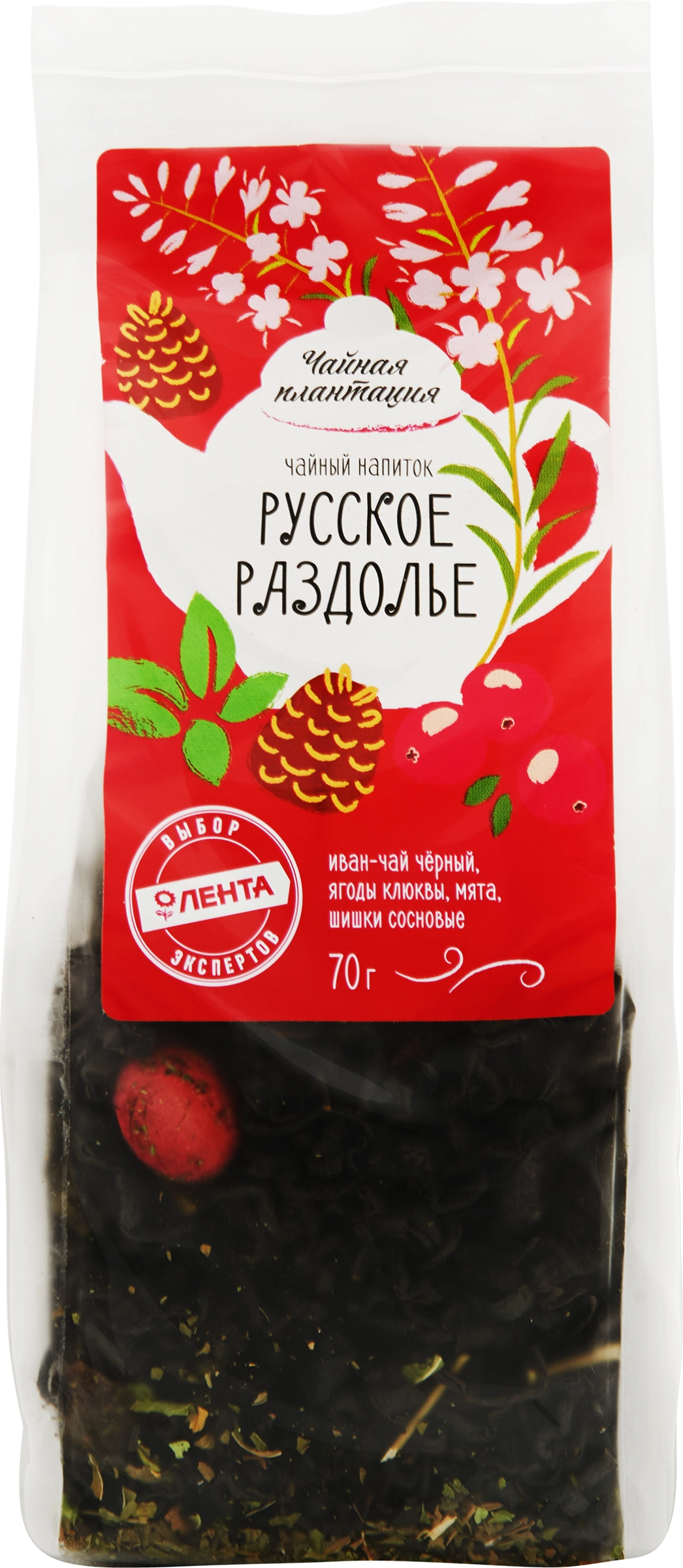 Напиток чайный ЧАЙНАЯ ПЛАНТАЦИЯ Русское раздолье, листовой, 70г - купить с  доставкой в Москве и области по выгодной цене - интернет-магазин Утконос