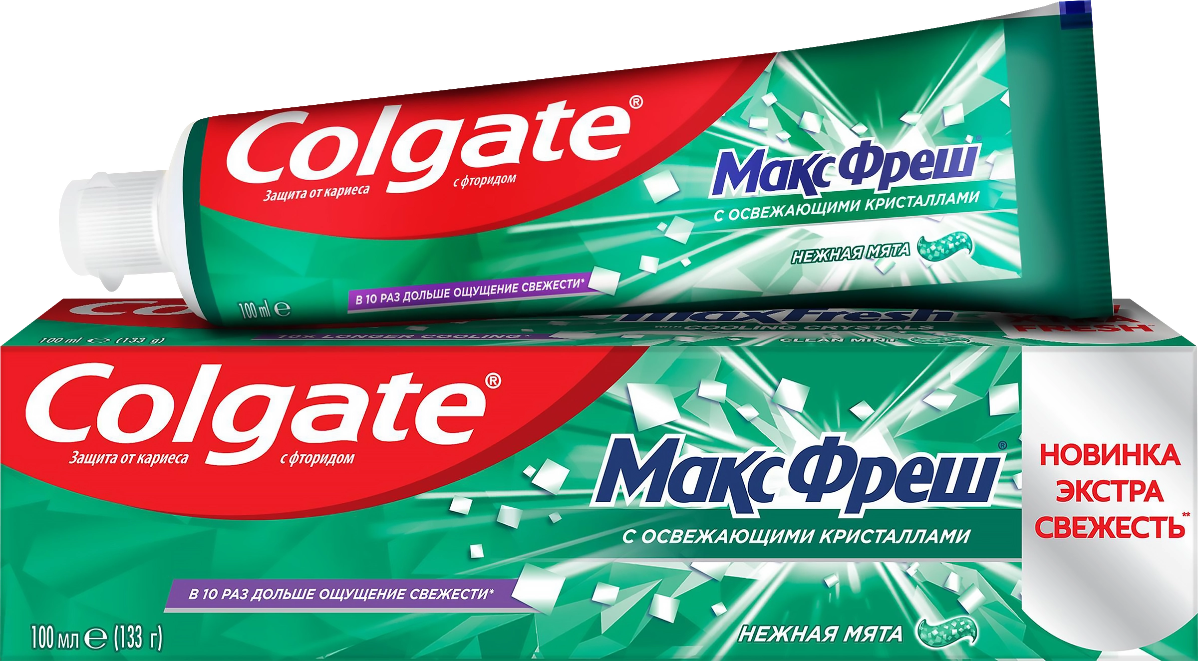 Зубная паста COLGATE Макс Фреш Нежная мята с освежающими кристаллами для  свежего дыхания и защиты от кариеса, 100мл - купить с доставкой в Москве и  области по выгодной цене - интернет-магазин Утконос