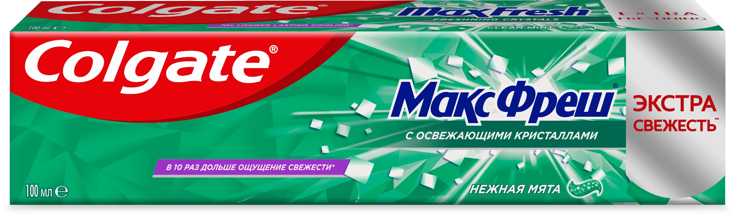 Зубная паста COLGATE Макс Фреш Нежная мята с освежающими кристаллами для  свежего дыхания и защиты от кариеса, 100мл - купить с доставкой в Москве и  области по выгодной цене - интернет-магазин Утконос