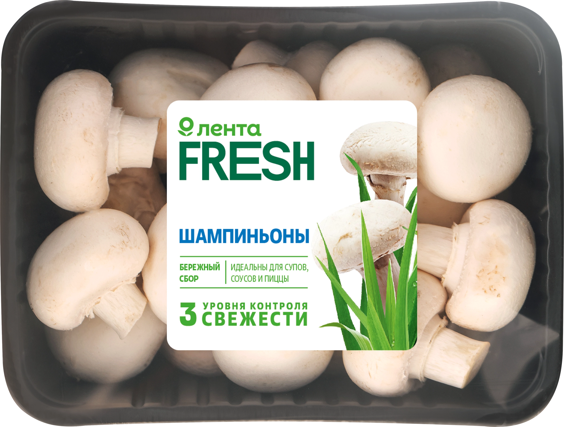 Шампиньоны ЛЕНТА FRESH, 400г - купить с доставкой в Москве и области по  выгодной цене - интернет-магазин Утконос