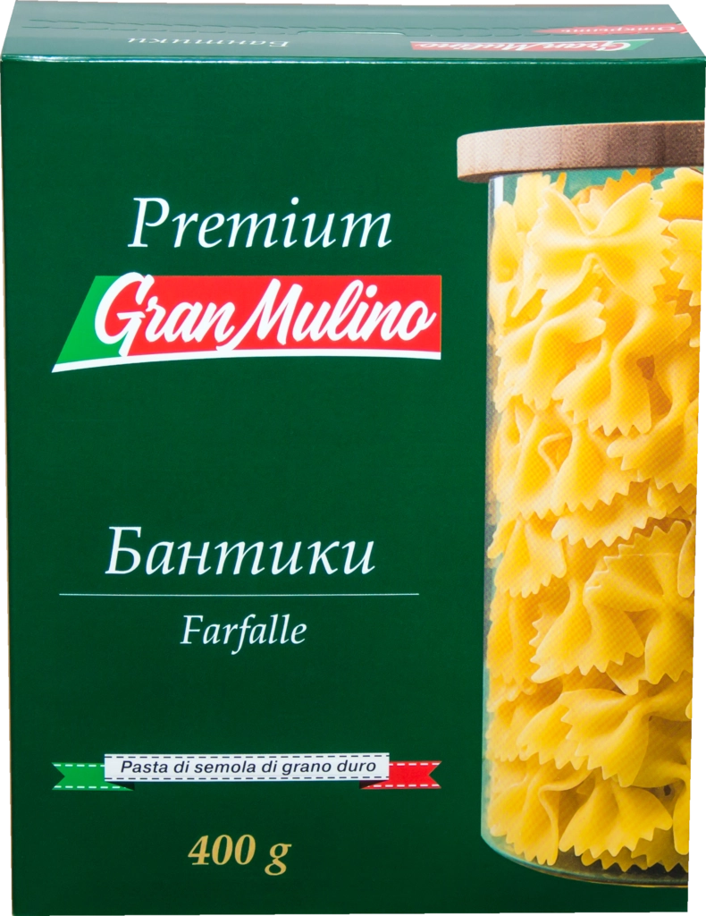 Макароны GRANMULINO Premium Бантики, 400г - купить с доставкой в Москве и  области по выгодной цене - интернет-магазин Утконос