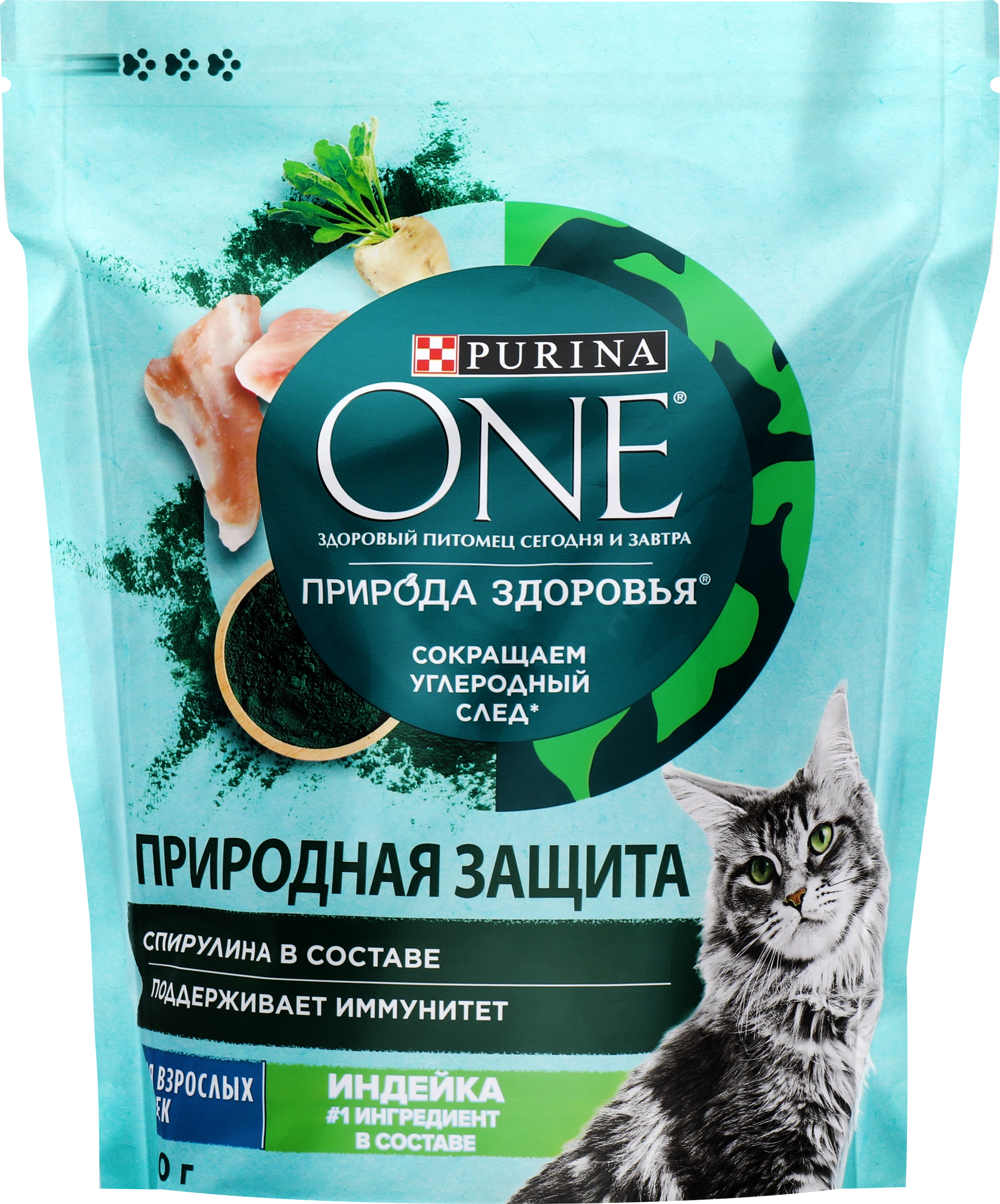 Корм сухой для взрослых кошек PURINA ONE Природа здоровья с индейкой, 680г  - купить с доставкой в Москве и области по выгодной цене - интернет-магазин  Утконос