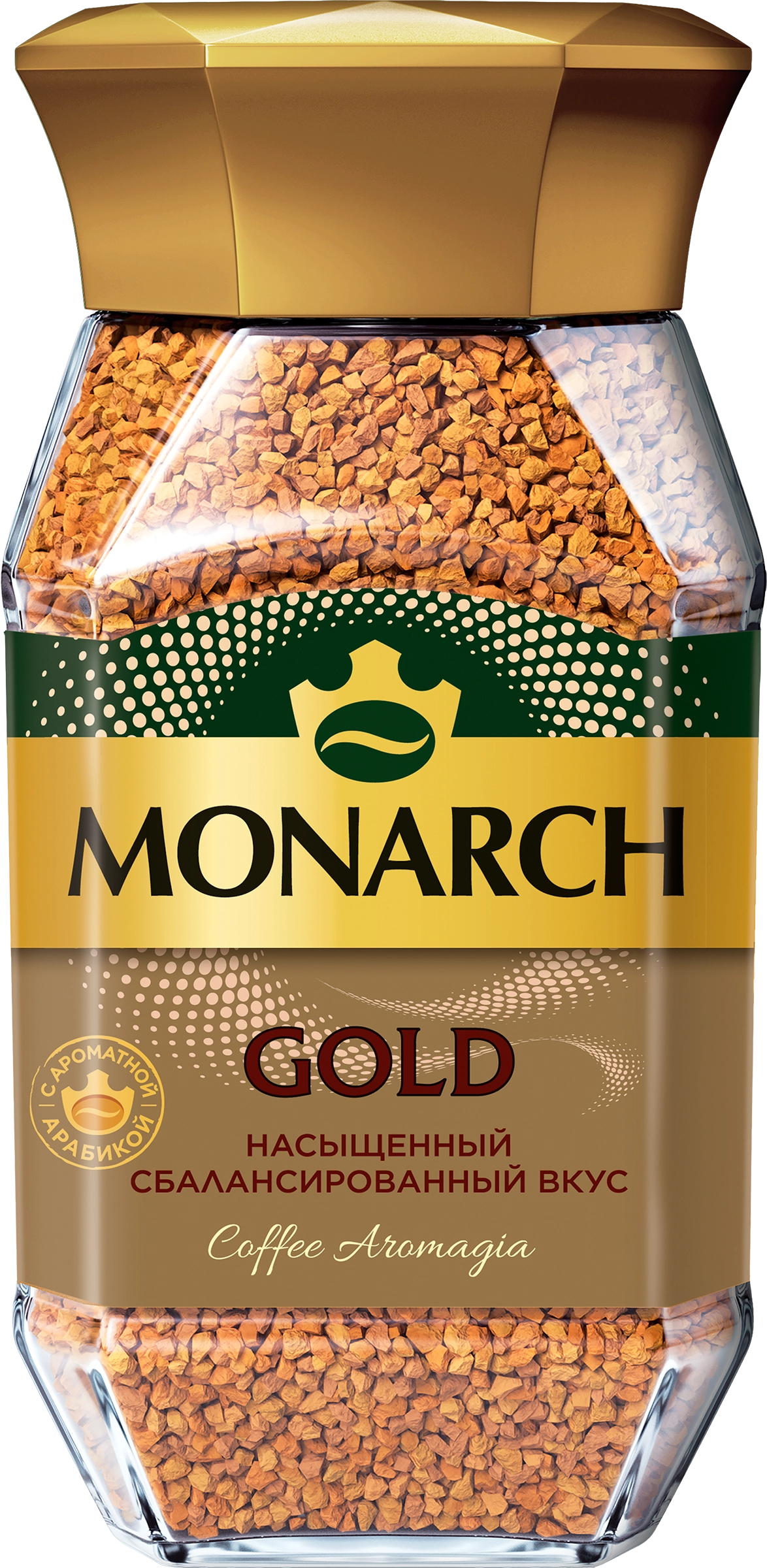 Кофе растворимый JACOBS Gold/Monarch Gold натуральный сублимированный, 190г