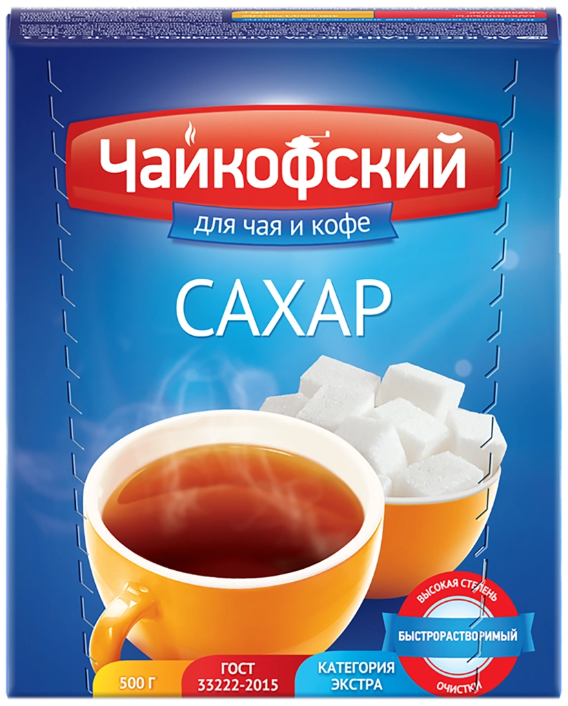 Сахар-рафинад ЧАЙКОФСКИЙ, 500г - купить с доставкой в Москве и области по  выгодной цене - интернет-магазин Утконос