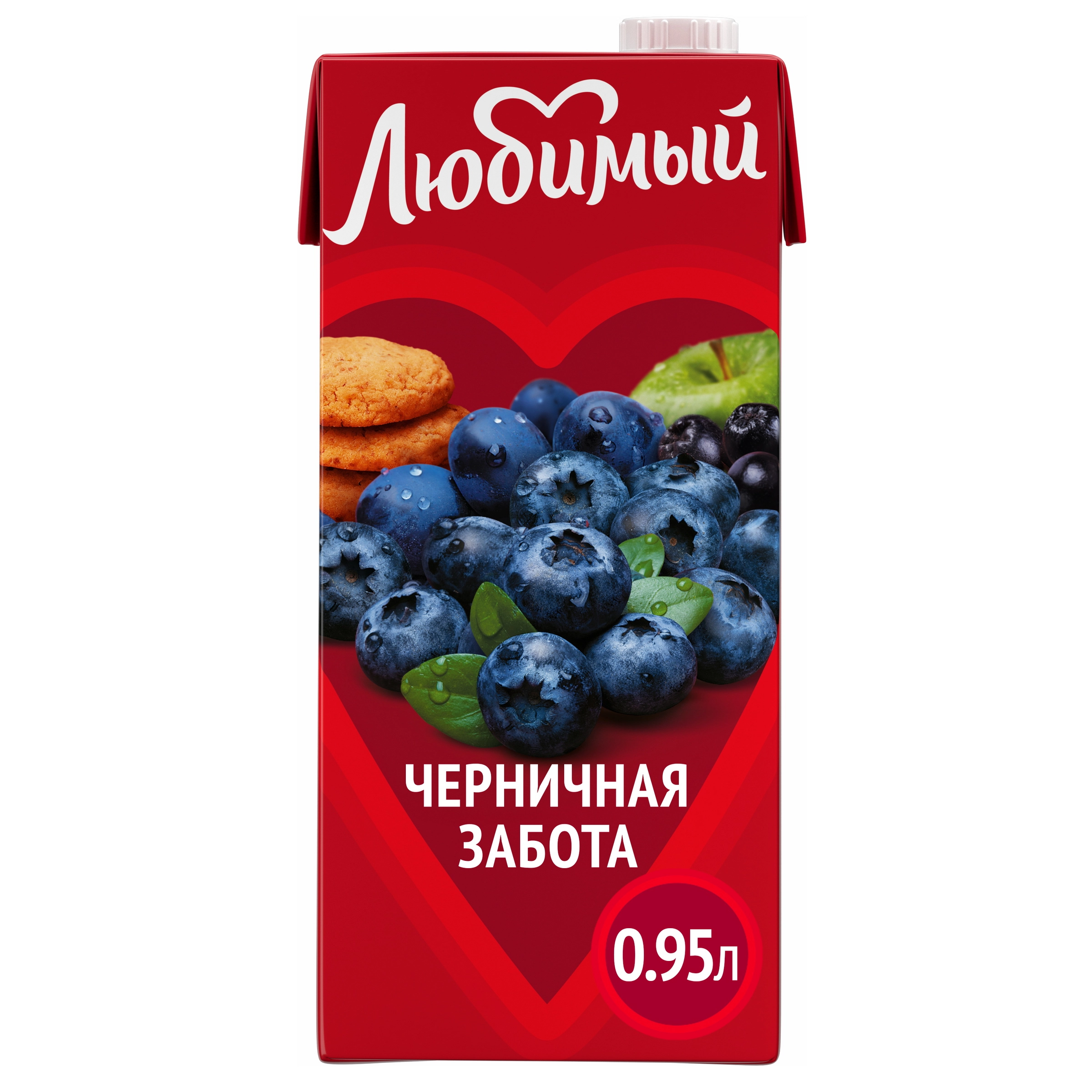 Напиток сокосодержащий ЛЮБИМЫЙ Черника осветленный, 0.95л - купить с  доставкой в Москве и области по выгодной цене - интернет-магазин Утконос