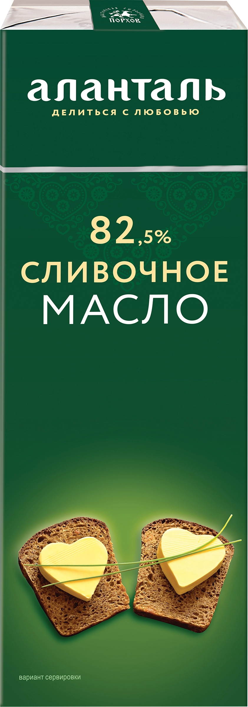 Масло сливочное АЛАНТАЛЬ Традиционное 82,5%, без змж, 380г - купить с  доставкой в Москве и области по выгодной цене - интернет-магазин Утконос