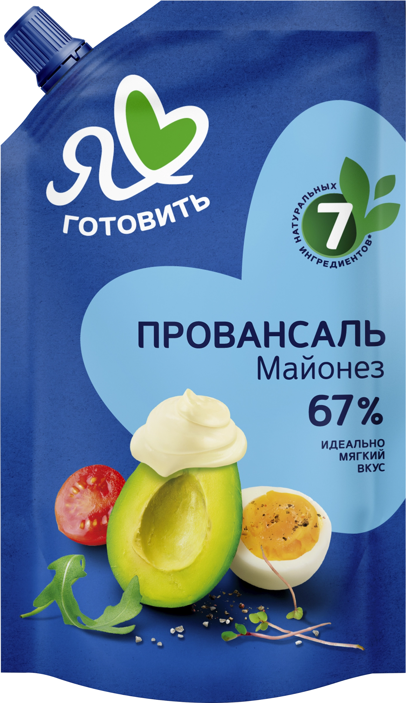 Майонез Я ЛЮБЛЮ ГОТОВИТЬ Провансаль классический 67%, 700мл - купить с  доставкой в Москве и области по выгодной цене - интернет-магазин Утконос