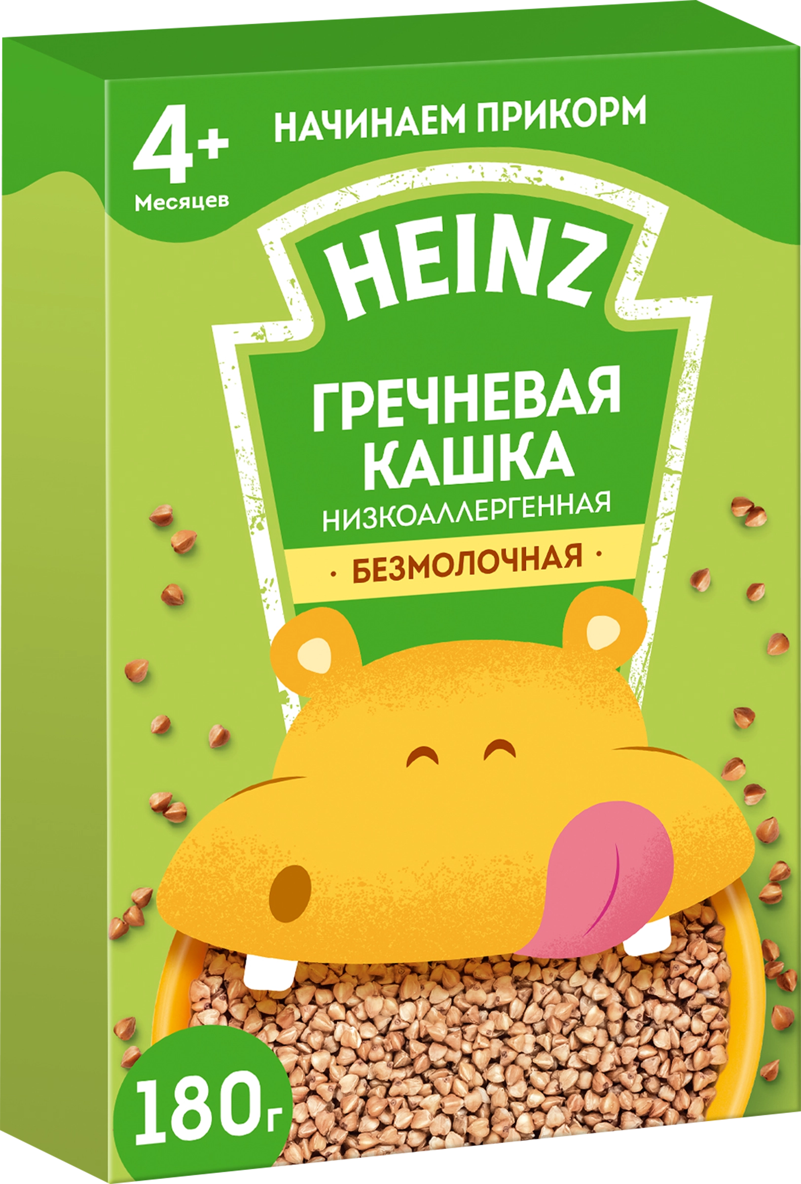 Каша гречневая HEINZ безмолочная низкоаллергенная, с 4 месяцев, 180г -  купить с доставкой в Москве и области по выгодной цене - интернет-магазин  Утконос