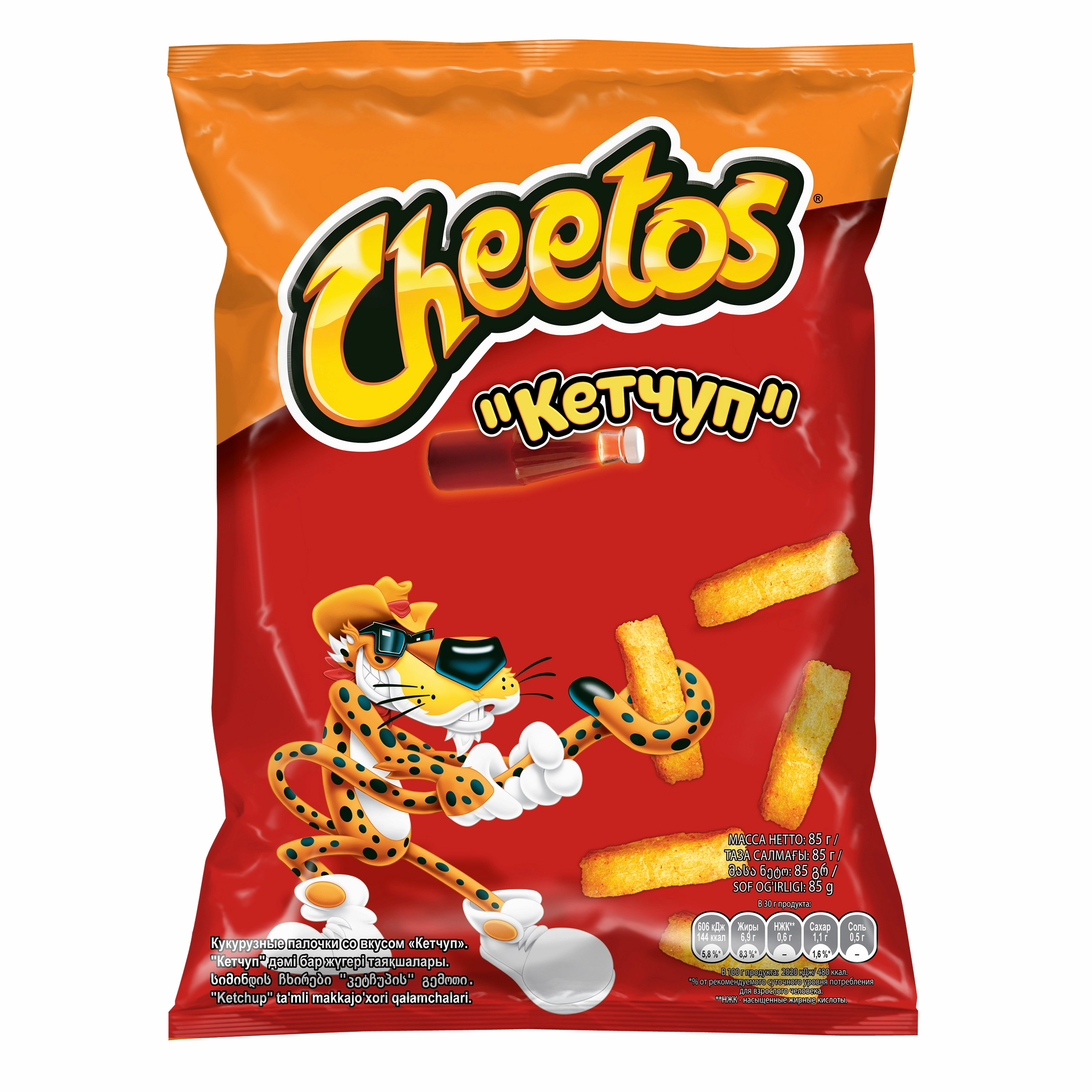 Снеки кукурузные CHEETOS Кетчуп, 85г - купить с доставкой в Москве и  области по выгодной цене - интернет-магазин Утконос