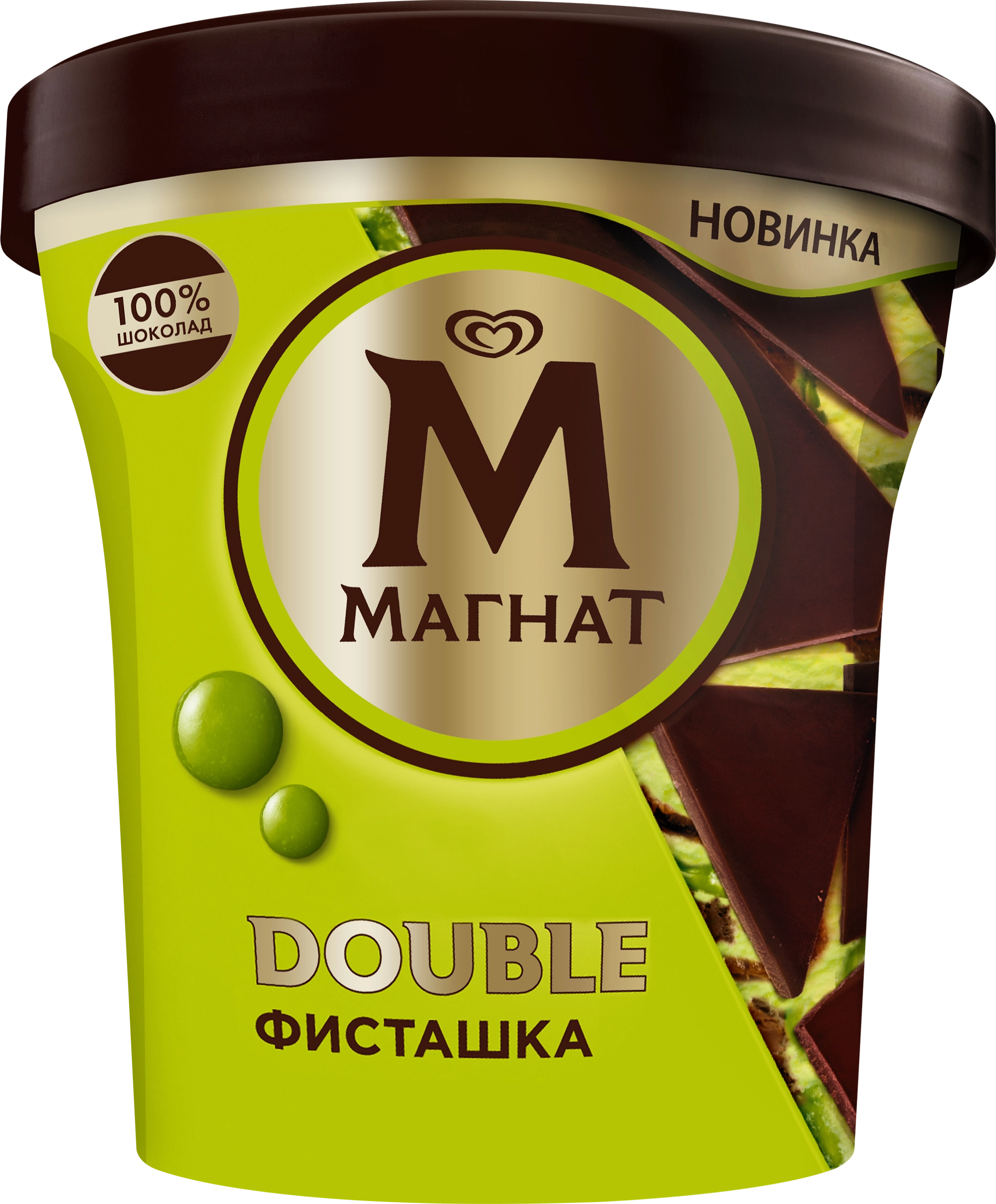 Мороженое МАГНАТ Double Фисташка, сливочное 10%, без змж, пластиковый  стакан, 300г - купить с доставкой в Москве и области по выгодной цене -  интернет-магазин Утконос