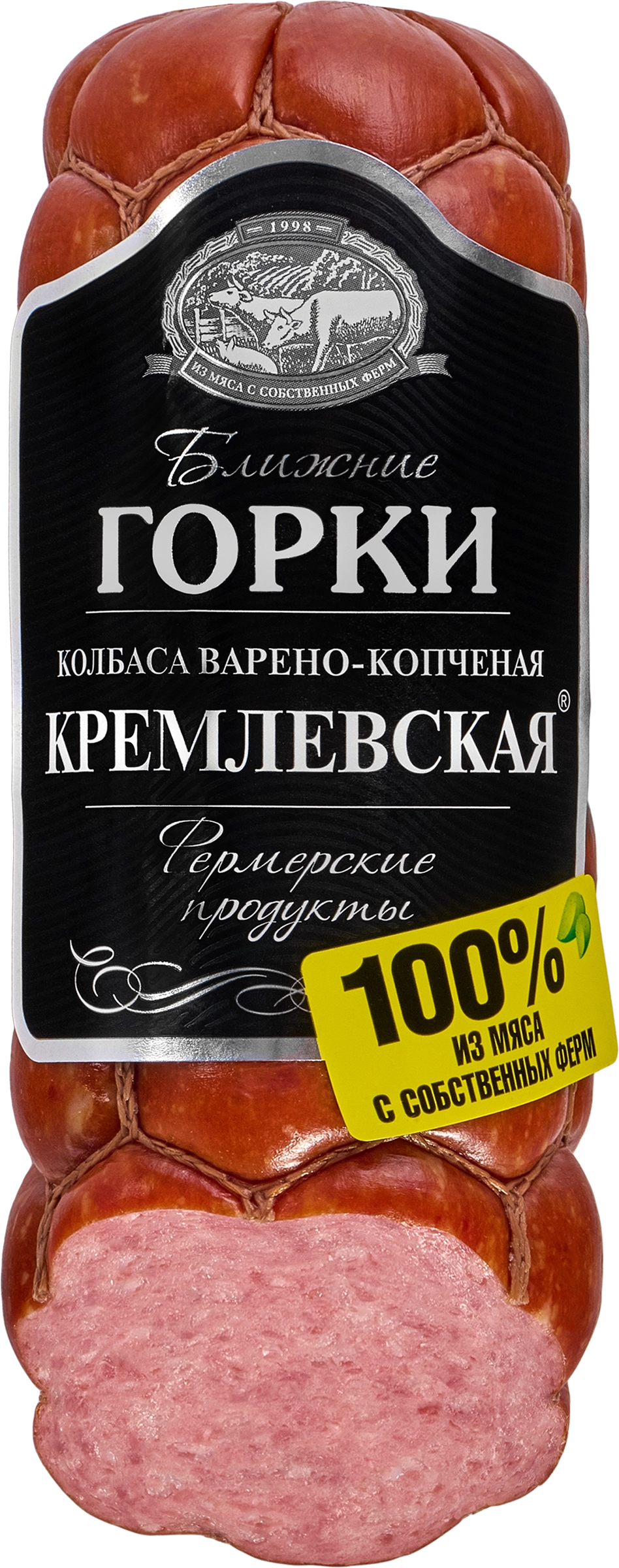 Колбаса копчено-вареная БЛИЖНИЕ ГОРКИ Кремлевская, 350г - купить с  доставкой в Москве и области по выгодной цене - интернет-магазин Утконос